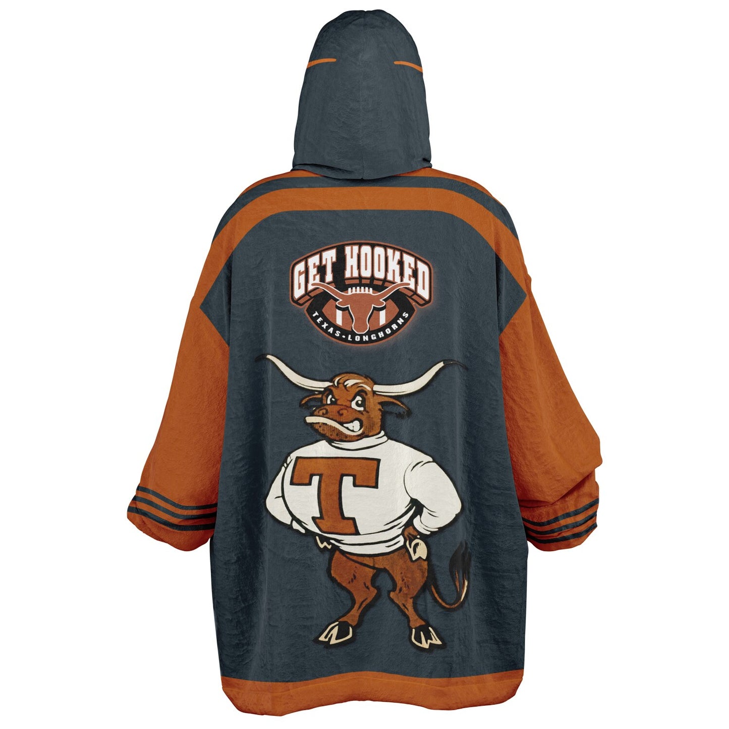 Texas Grey & Burnt Orange Cuddle Hoodie "Hook-em Horns" Gift for Texas Fans & Alumni