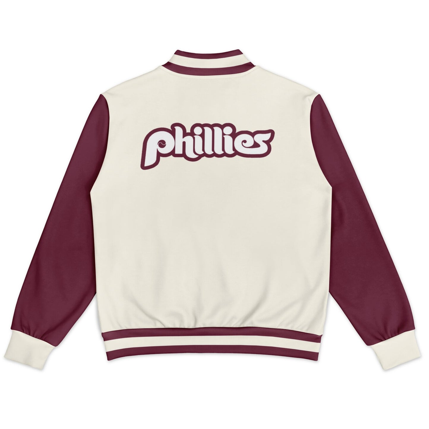 Philadelphia Phillies Cream Baseball Varsity Jacket