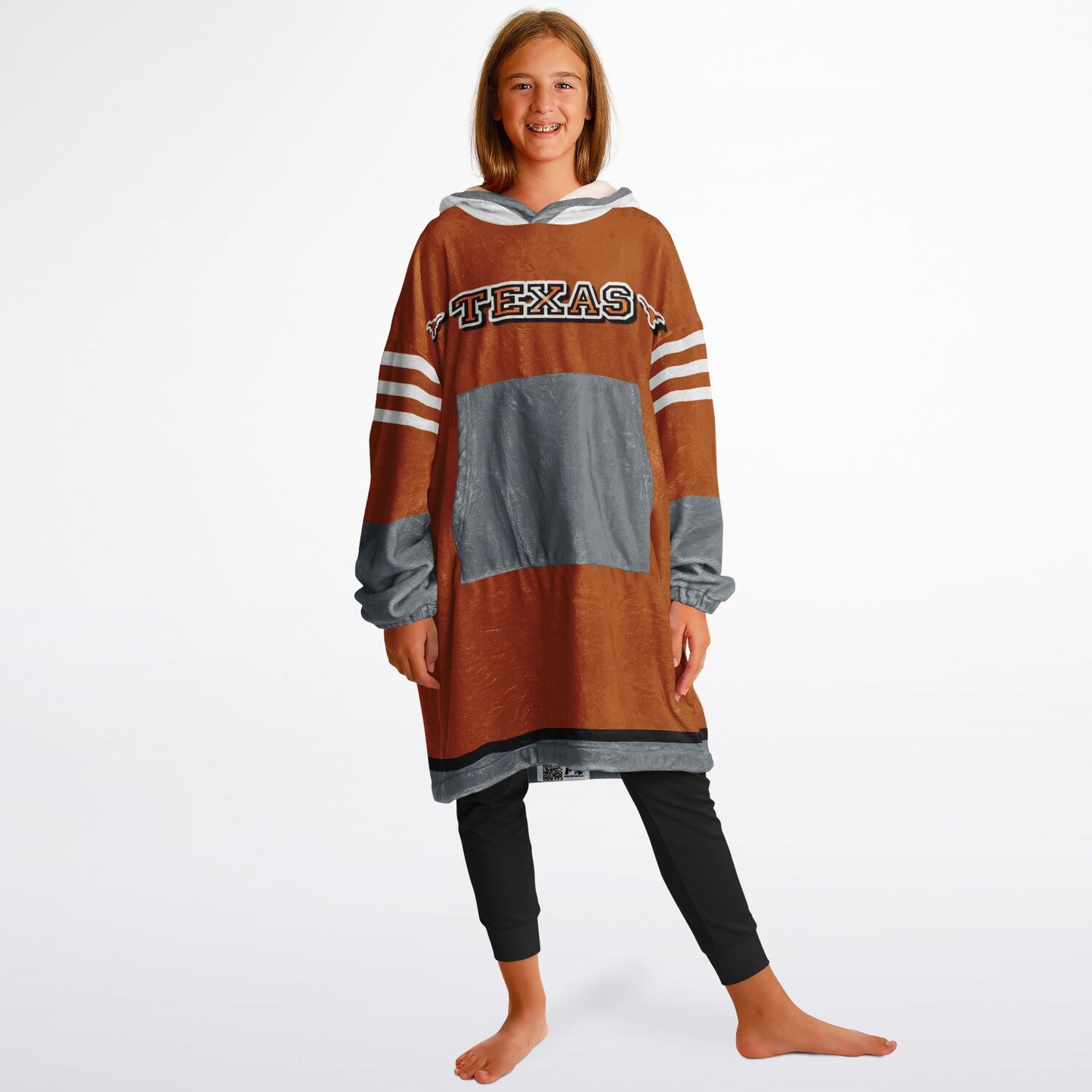 Youth Texas Longhorns Burnt Orange Oversize Cuddle Hoodie Young Fan Gift From Alumni