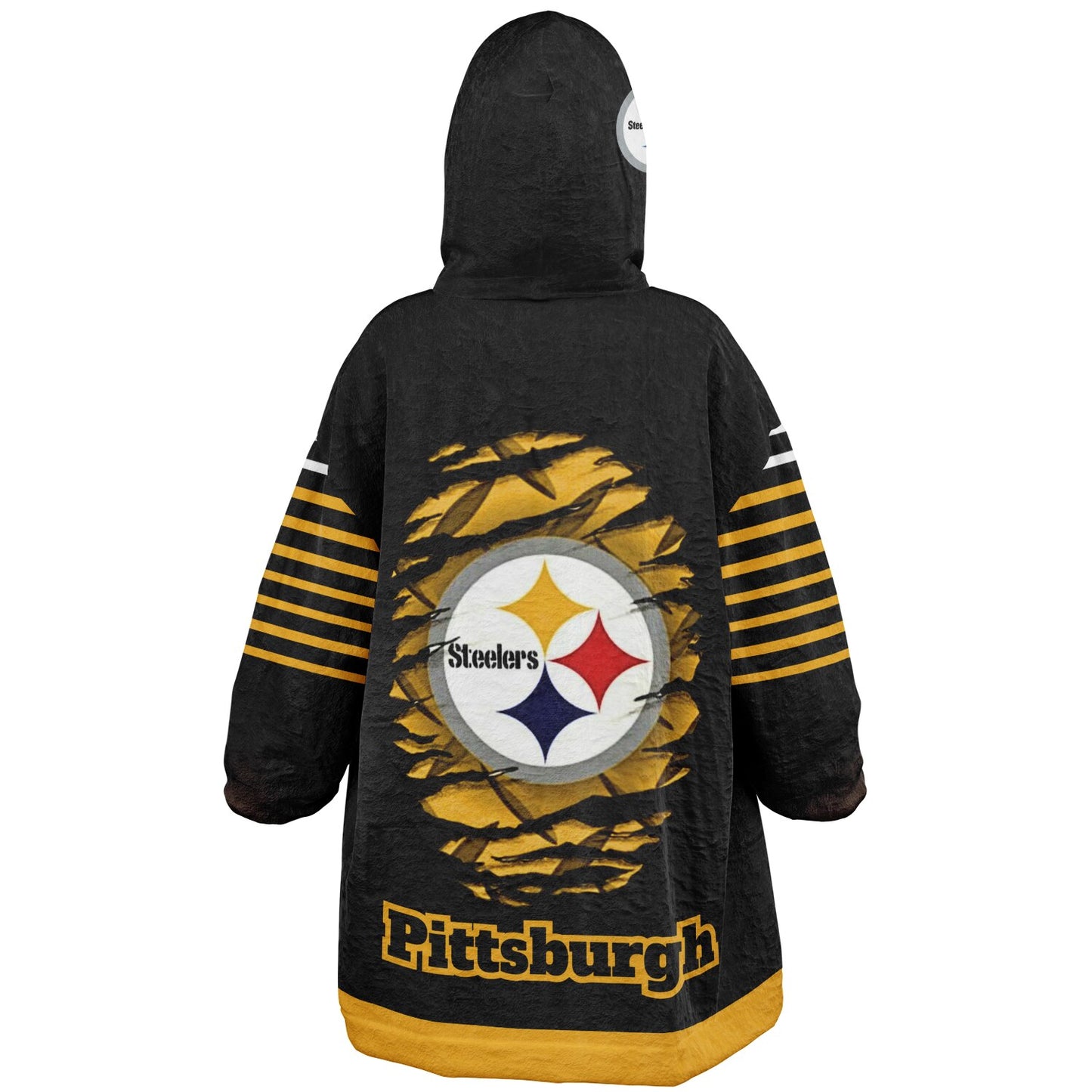 Youth Pittsburgn Steelers Black Oversize Cuddle Hoodie