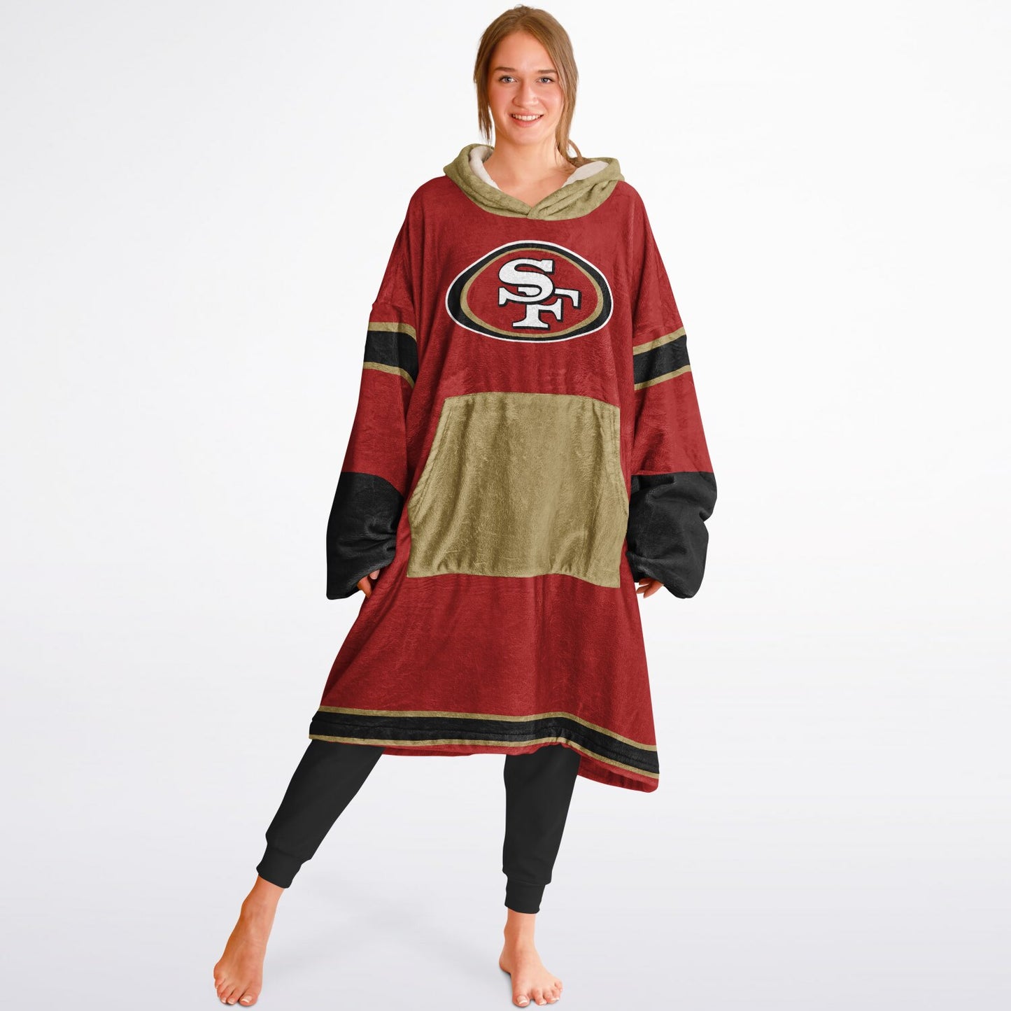 SF 49ers Red Cozy Cuddle Hoodie Gift for 49ers Fans
