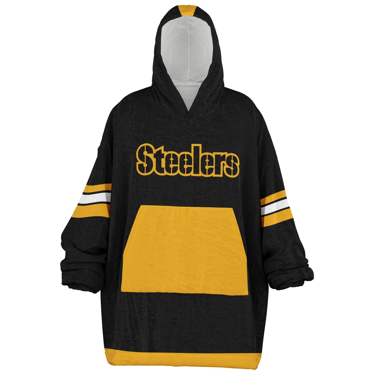 Steelers "PITTSBURGH" Oversize Cuddle Hoodie Yellow Pocket