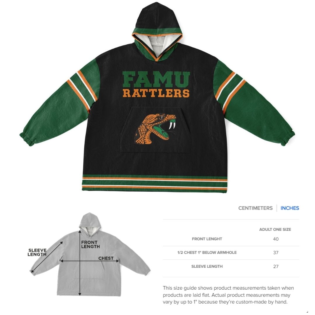 FAMU Black Cozy Cuddle Hoodie