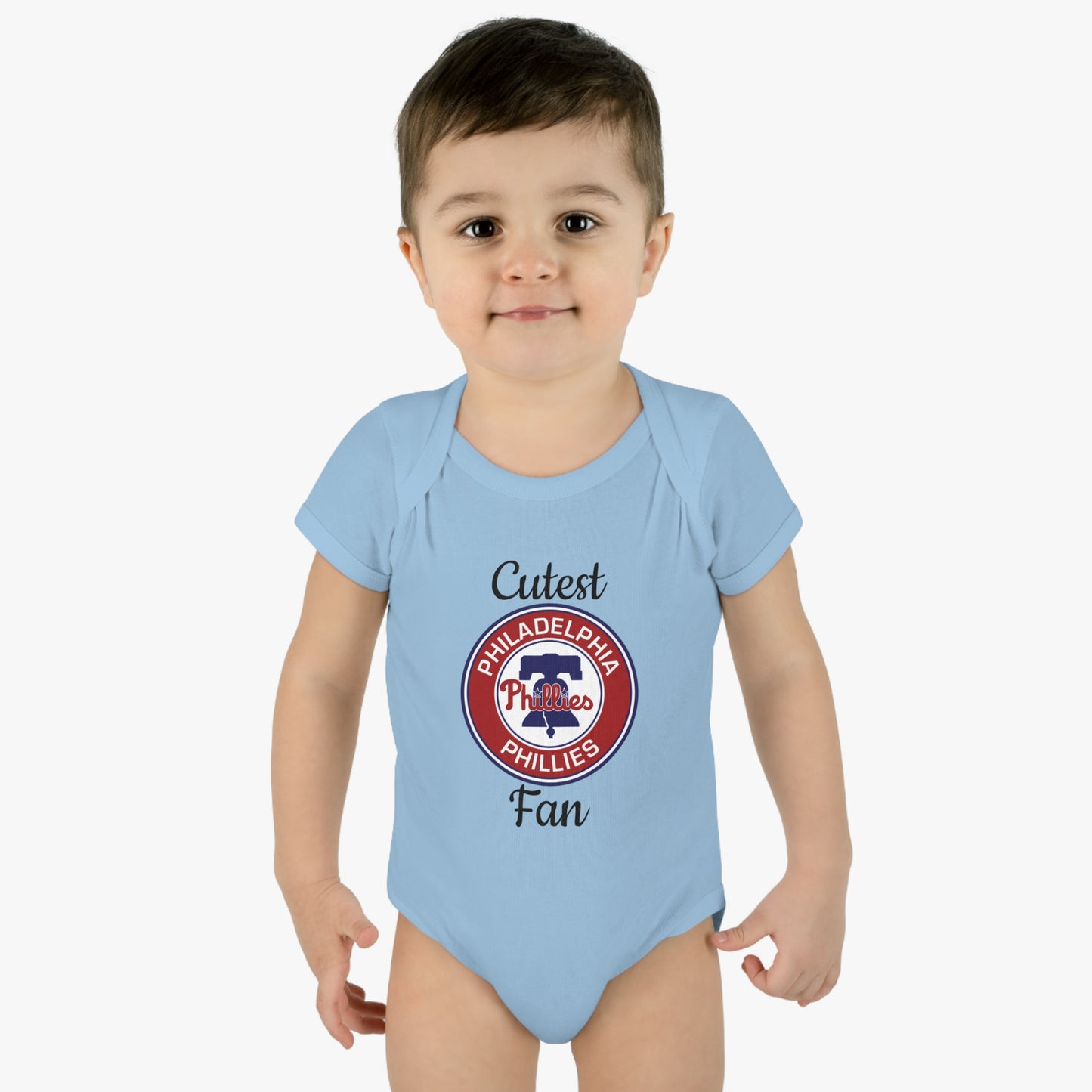 Phillies Cutest Fan Retro Infant Baby Rib Bodysuit Cutest New Fan Comfy Fit Super Soft Feel