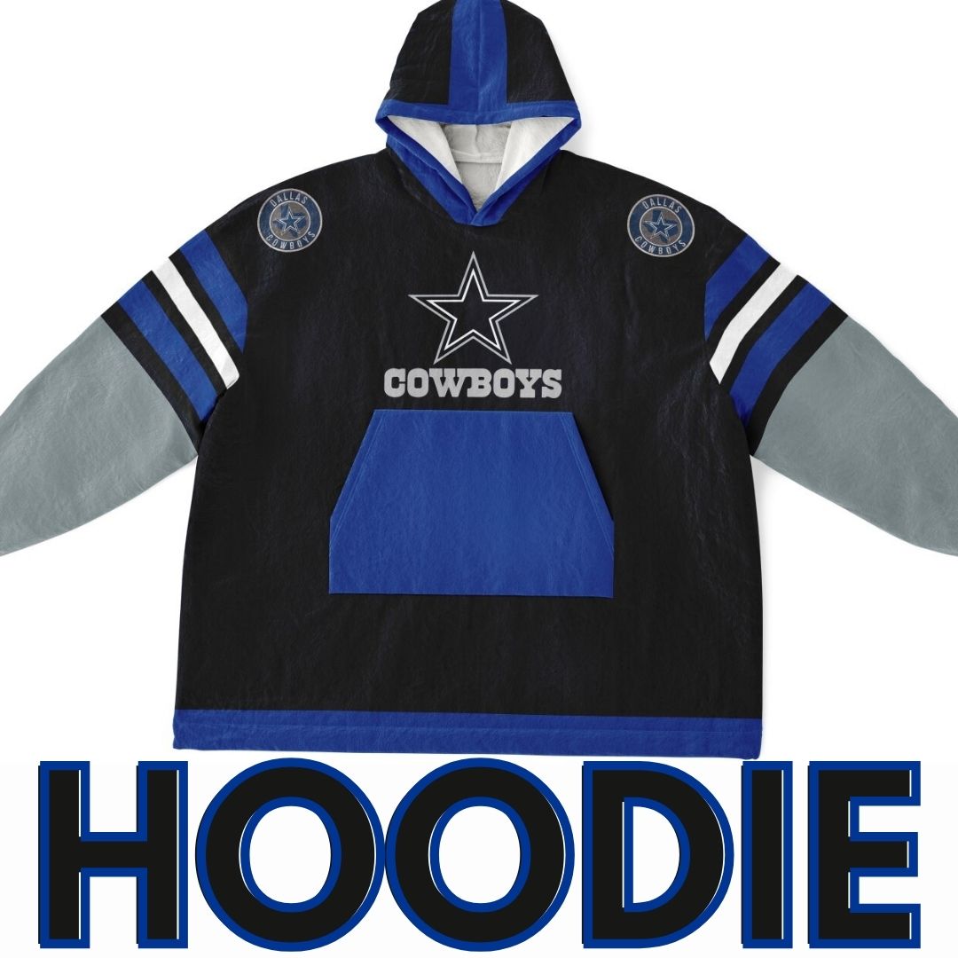 Dallas Cowboys "Dramatic Blitz" Black Football Cuddle Hoodie
