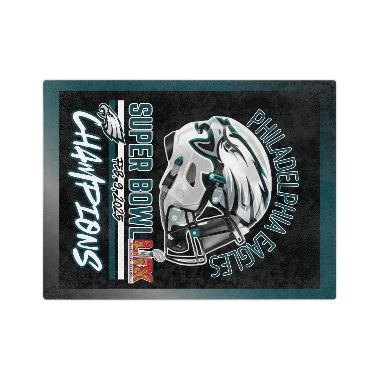 SB Champion Eagles Black Soft Blanket Birthday Gift for Eagles Football Fans Throw Blanket