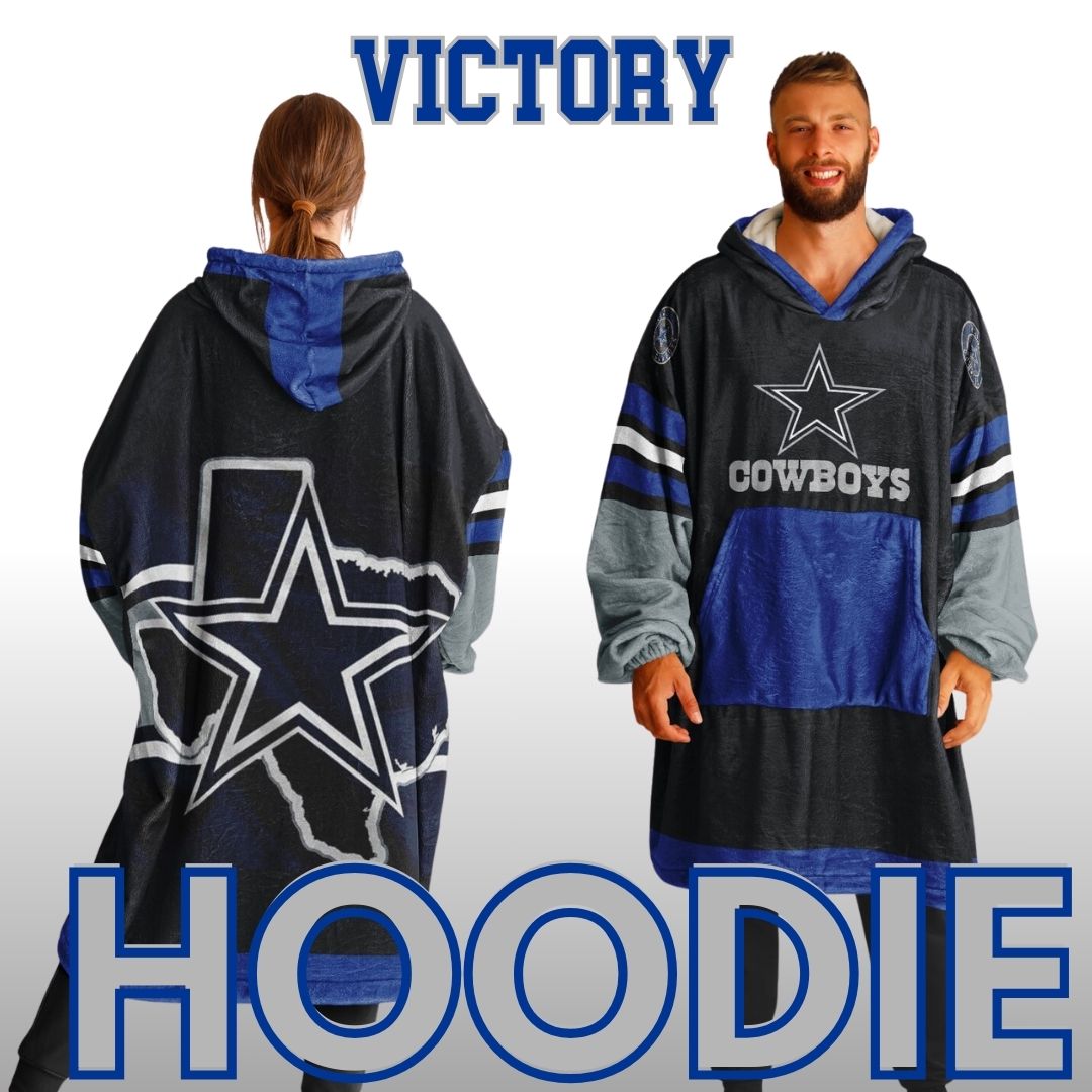 Dallas Cowboys "Dramatic Blitz" Black Football Cuddle Hoodie