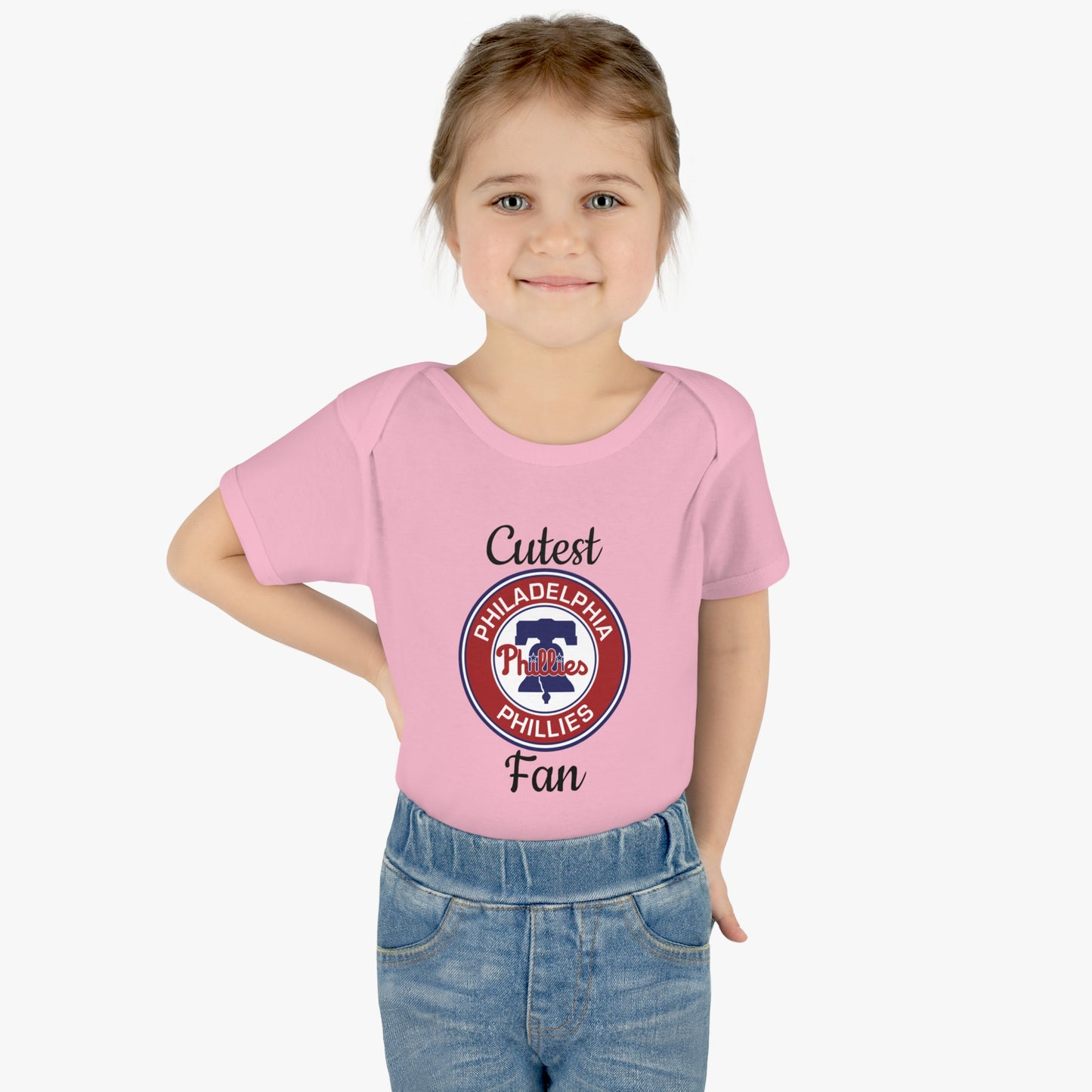 Phillies Cutest Fan Retro Infant Baby Rib Bodysuit Cutest New Fan Comfy Fit Super Soft Feel