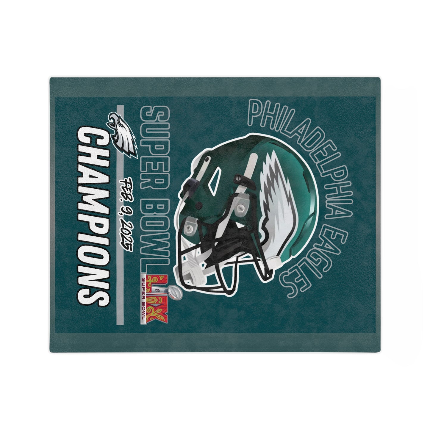 SB Champion Eagles Mid-Night Green Soft Blanket Birthday Gift for Eagles Football Fans Throw Blanket