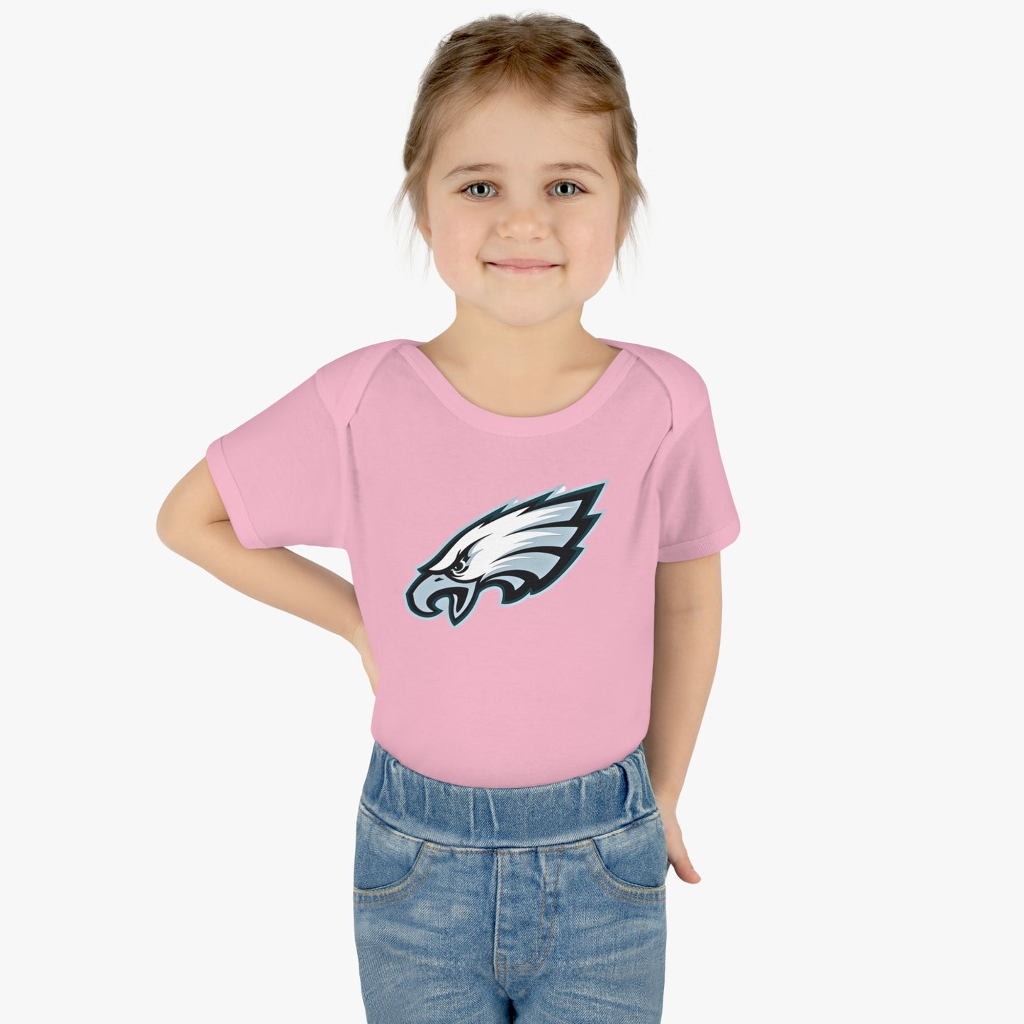 Infant Baby Rib Bodysuit Eagles Born A Fan Cutest New Fan Comfy Fit Super Soft Feel