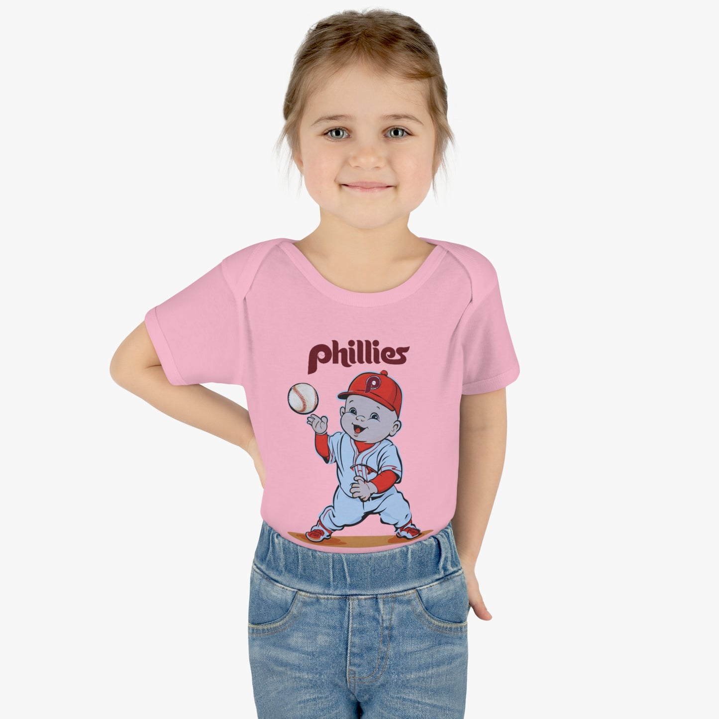 Phillies Baby Retro Infant Baby Rib Bodysuit Cutest New Fan Comfy Fit Super Soft Feel