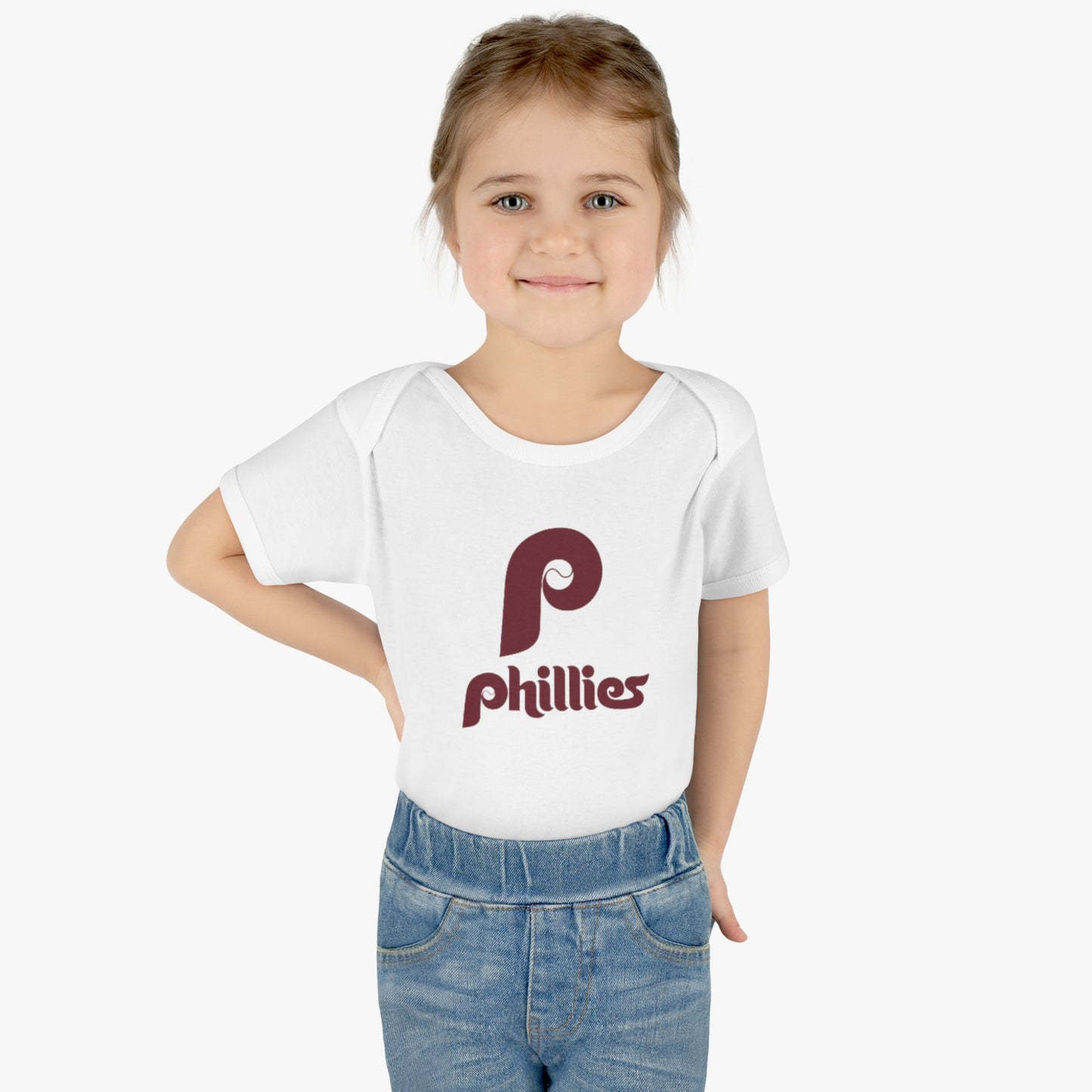 Phillies Retro Infant Baby Rib Bodysuit Cutest New Fan Comfy Fit Super Soft Feel
