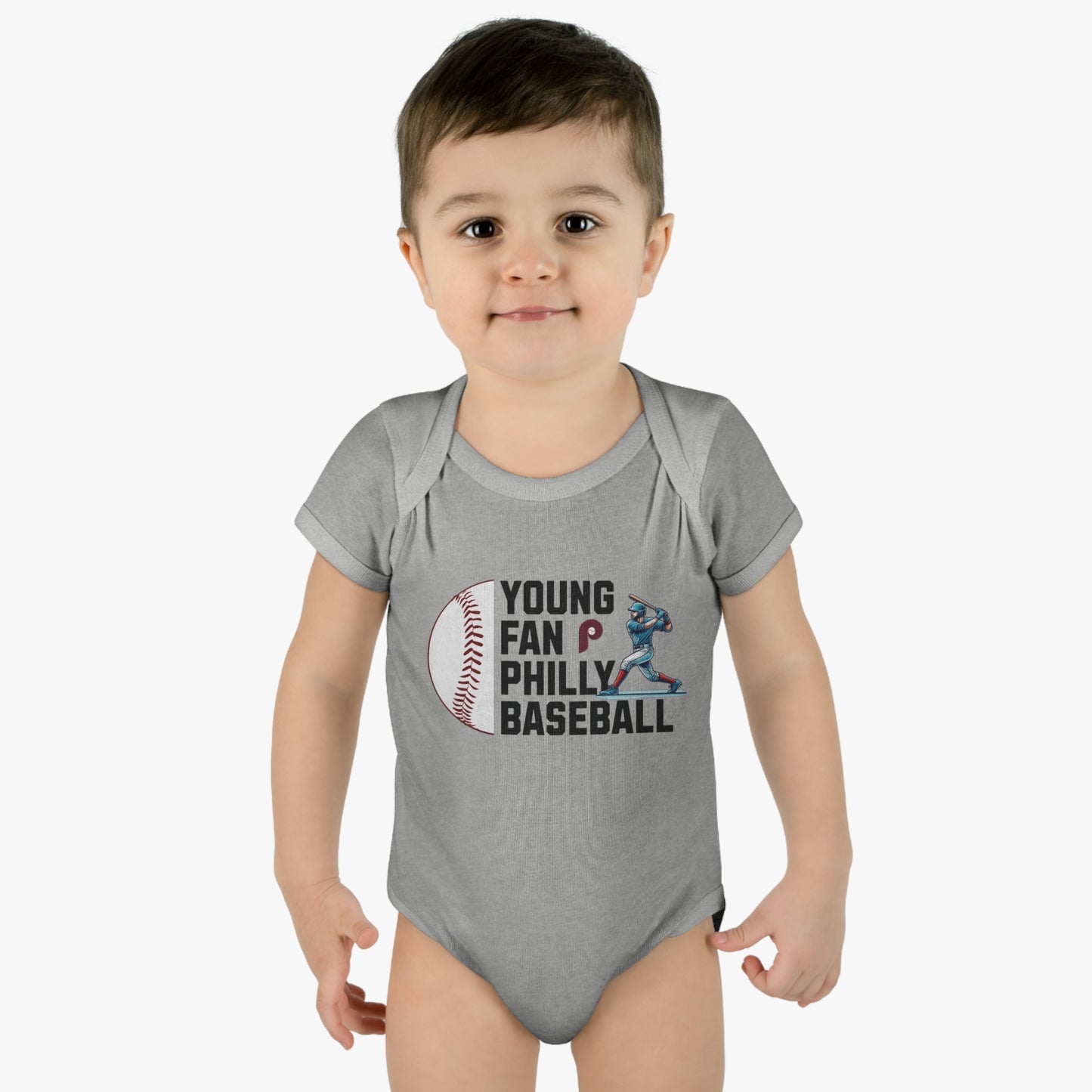 Phillies Young Fan Retro Infant Baby Rib Bodysuit Cutest New Fan Comfy Fit Super Soft Feel