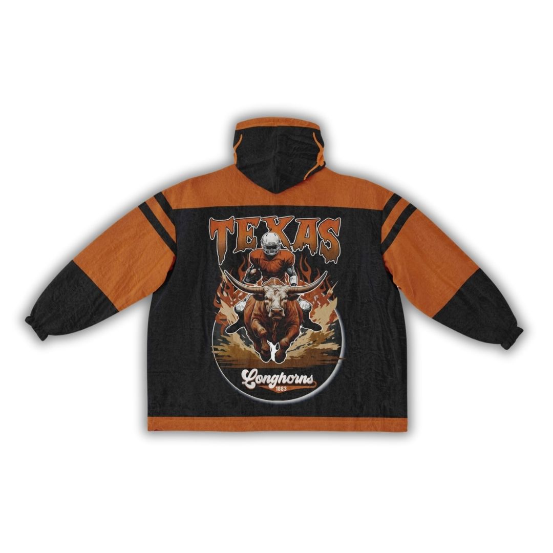 Texas Longhorns Black Cuddle Hoodie "Longhorn Rider" Oversized Hoodie Gift for Fans