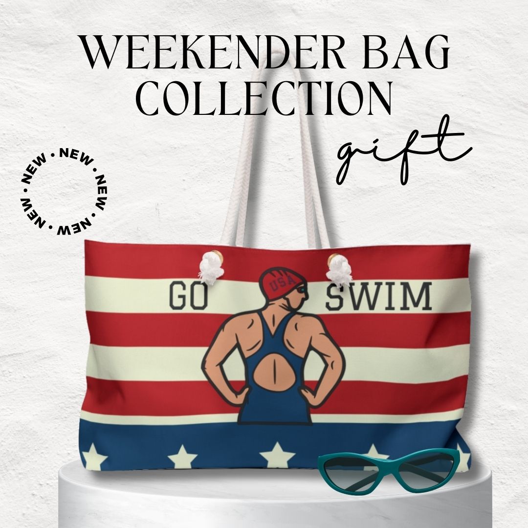 USA Weekender Bag Go Swimming Gift for Swim Fans Swim Mom
