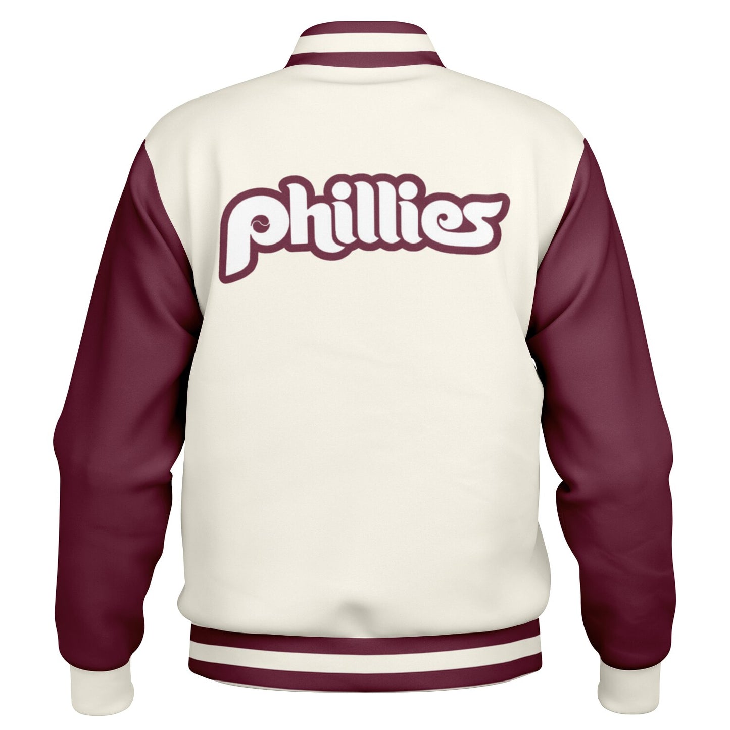 Philadelphia Phillies Cream Baseball Varsity Jacket