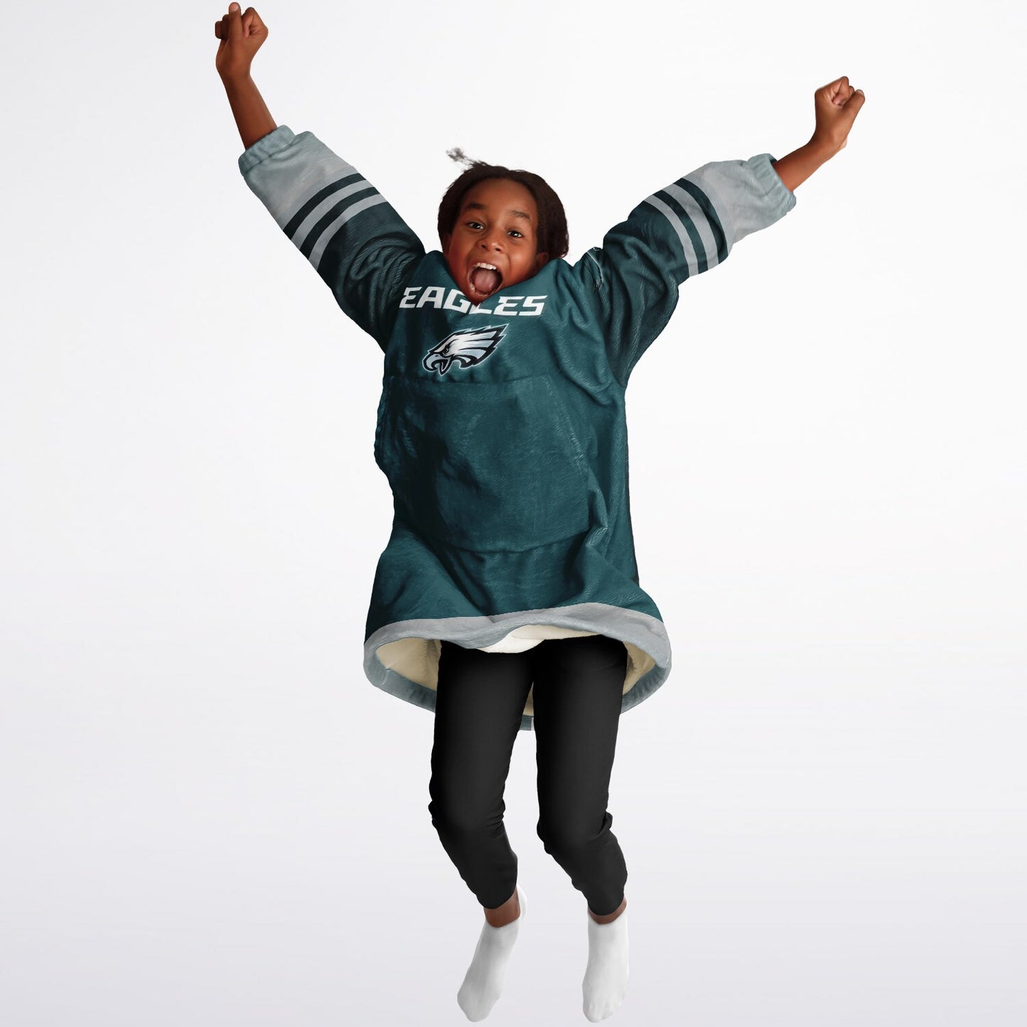 Youth Eagles Hoodie Blanket Green Pocket Youth Eagles Green & Black Marble Cuddle Hoodie