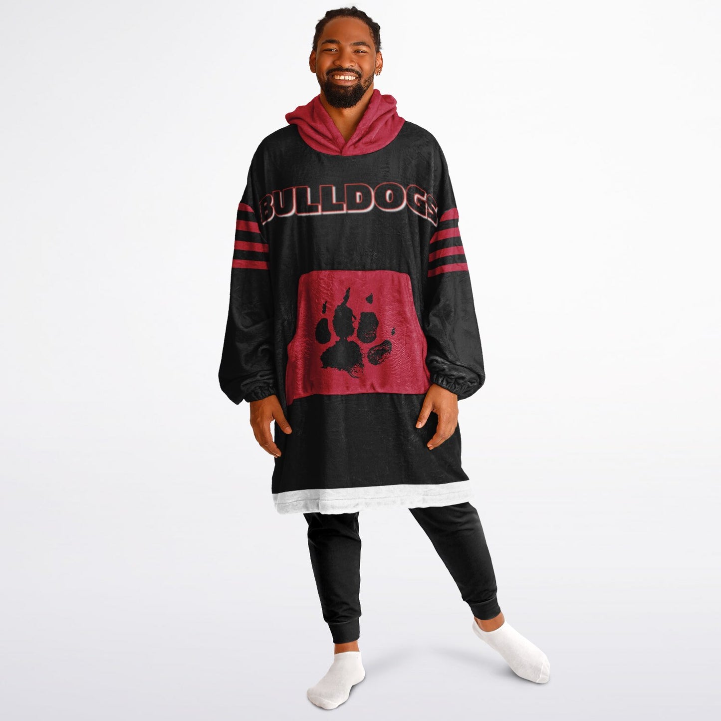Georgia State Dawgs Black Bulldogs Cozy Cuddle Hoodie