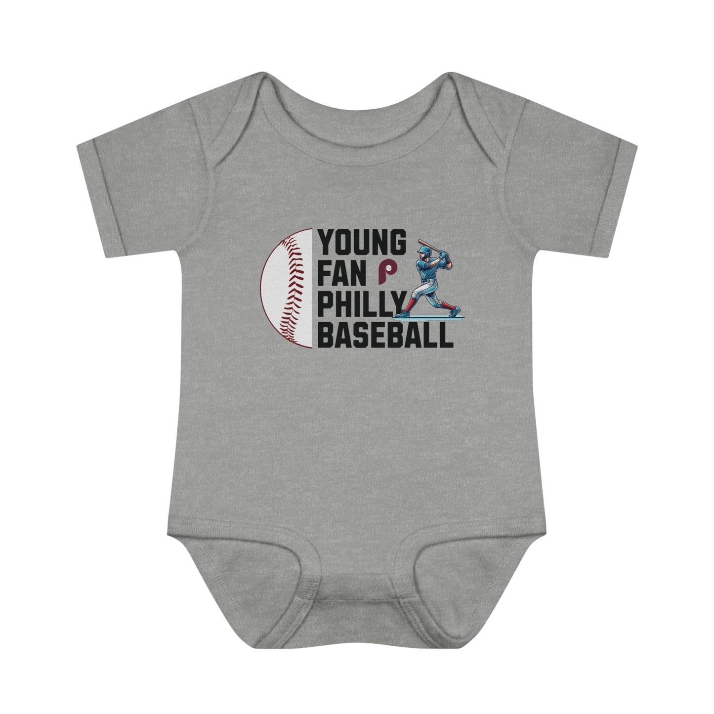 Phillies Young Fan Retro Infant Baby Rib Bodysuit Cutest New Fan Comfy Fit Super Soft Feel
