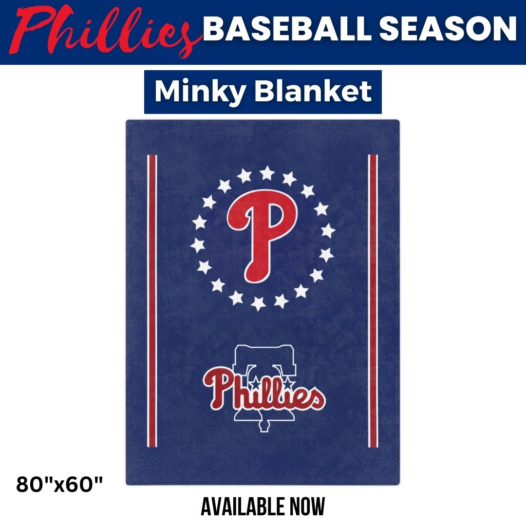 Blanket Phillies Throw Blanket Philly Baseball Fan Gift Baseball Throw Blanket for Children, Students Dad Mom Sports Home Décor