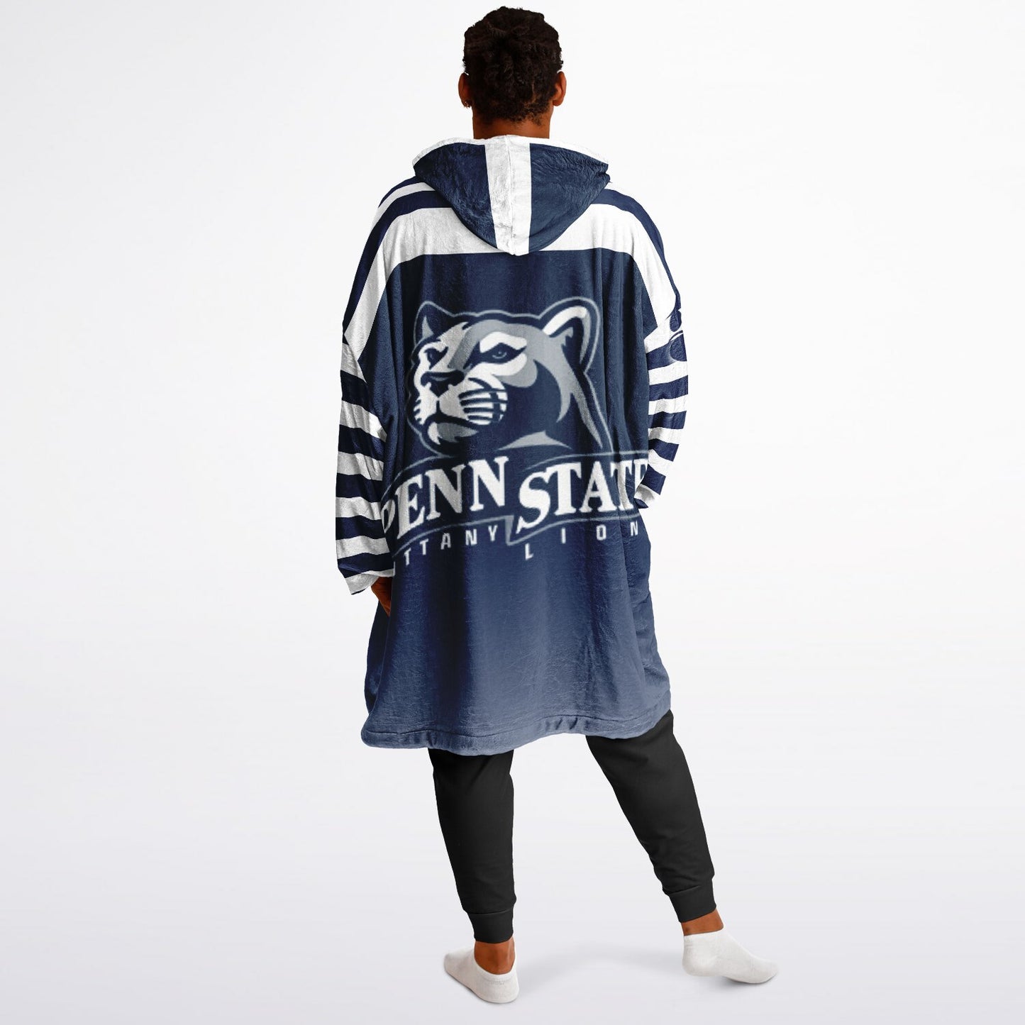 Penn St. Cuddle Hoodie Blue & White Pocket