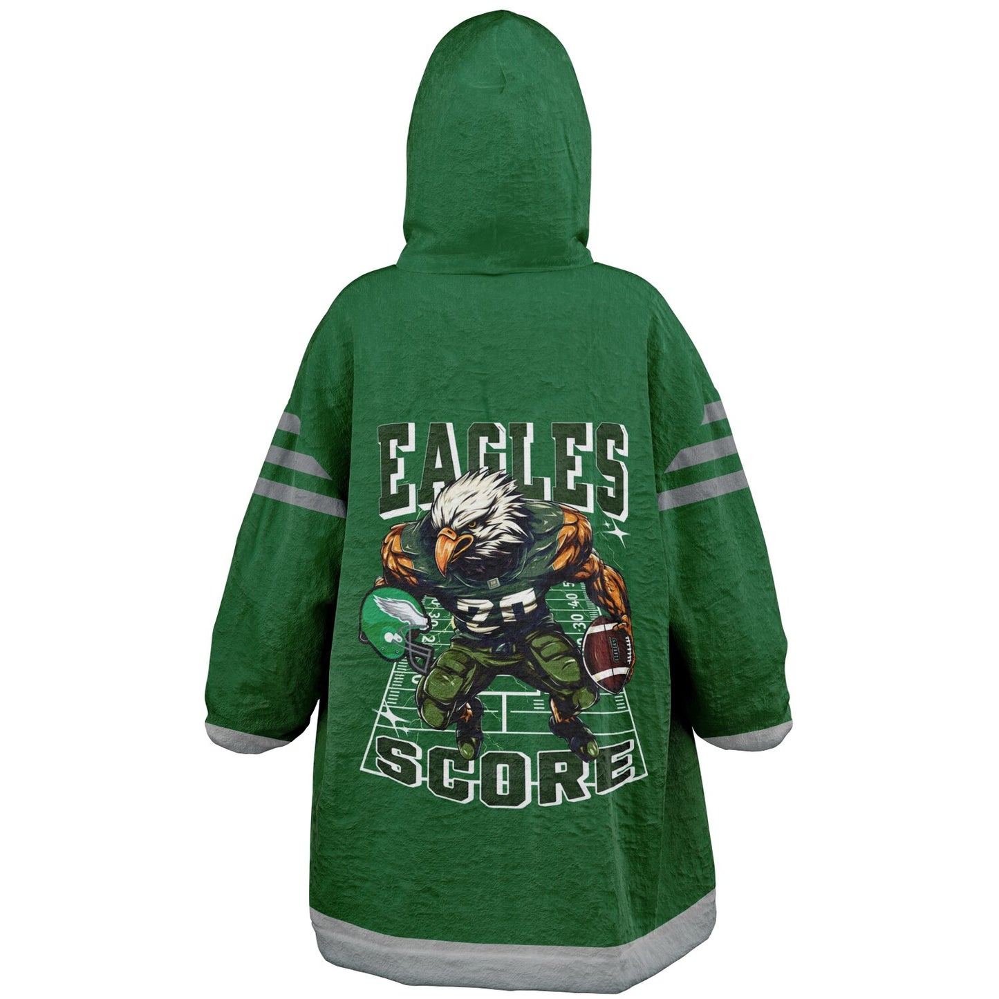 Youth Eagles Hoodie Blanket Youth Eagles Retro Kelly Green Cuddle Hoodie