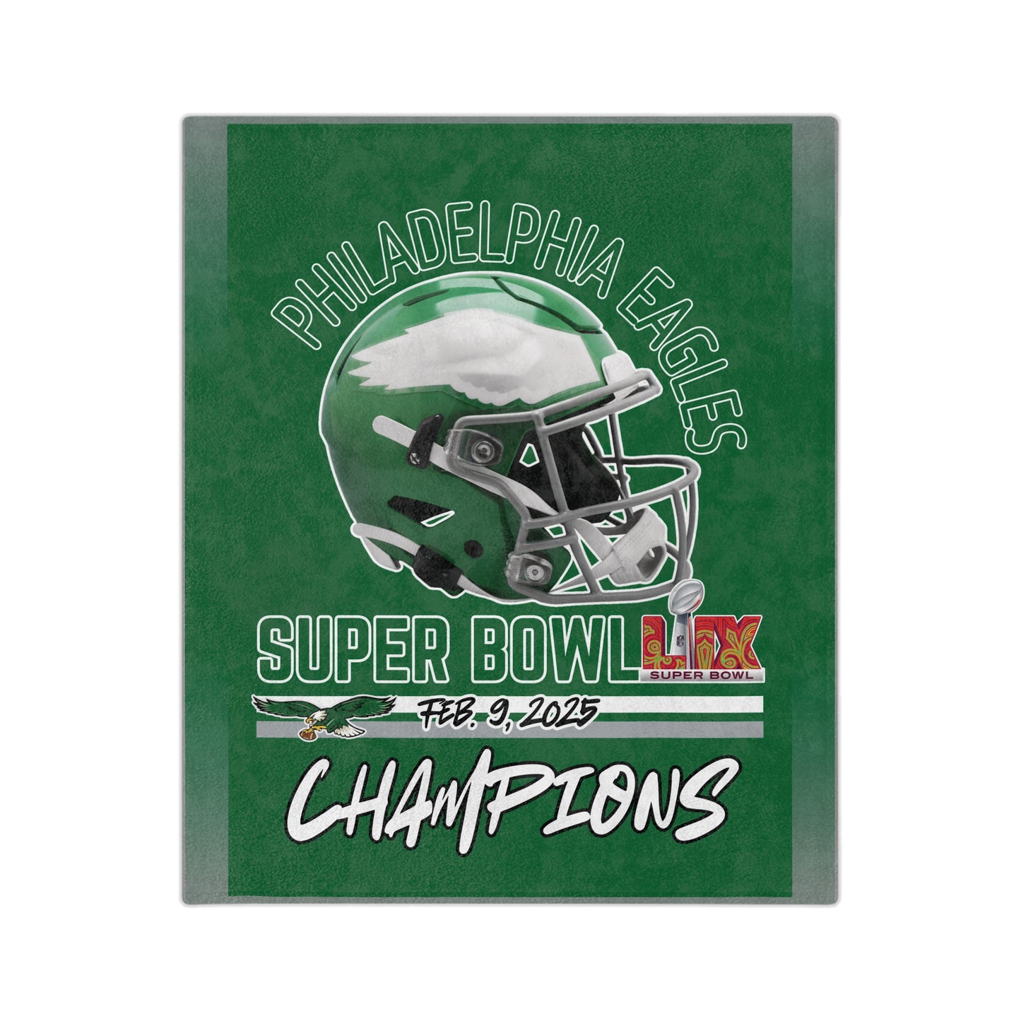 SB Champion Eagles Throwback Soft Blanket Birthday Gift for Eagles Football Fans Throw Blanket