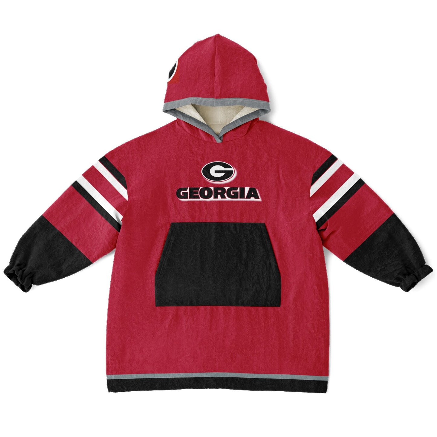 Youth Georgia Bulldogs Red Oversize Cuddle Hoodie Young Fan Gift From Alumni