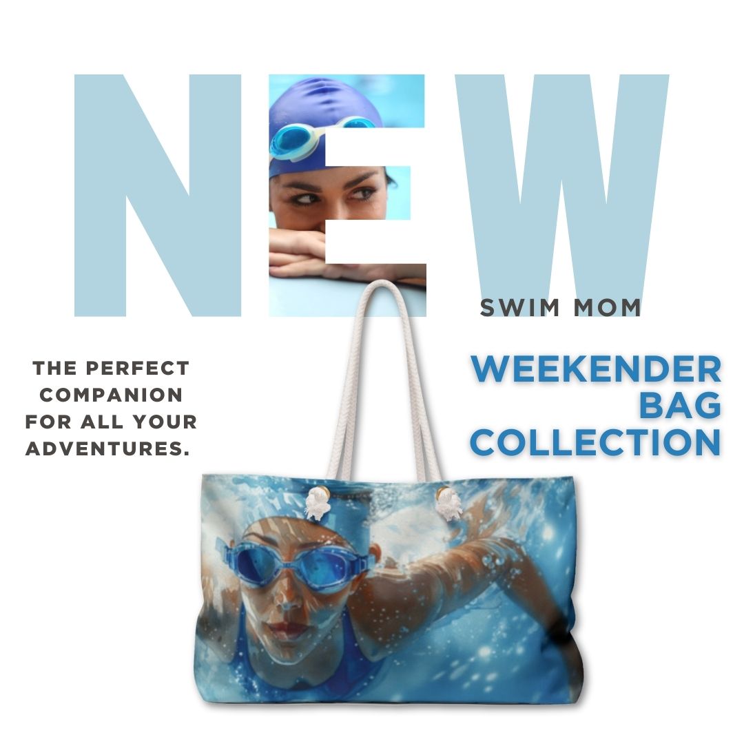 Swim Mom USA Weekender Bag Gift for Swimming Lovers USA Gift