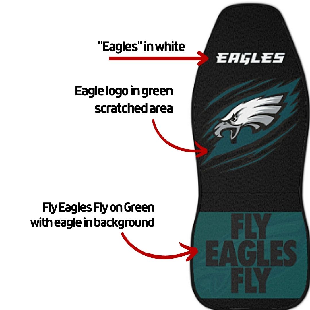 Philly Football Car Seat Covers Fly Eagles Fly Car Seat Covers Philly Sports Fans Gift
