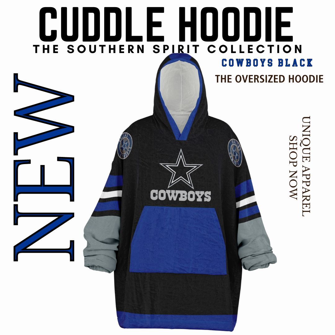 Dallas Cowboys "Dramatic Blitz" Black Football Cuddle Hoodie
