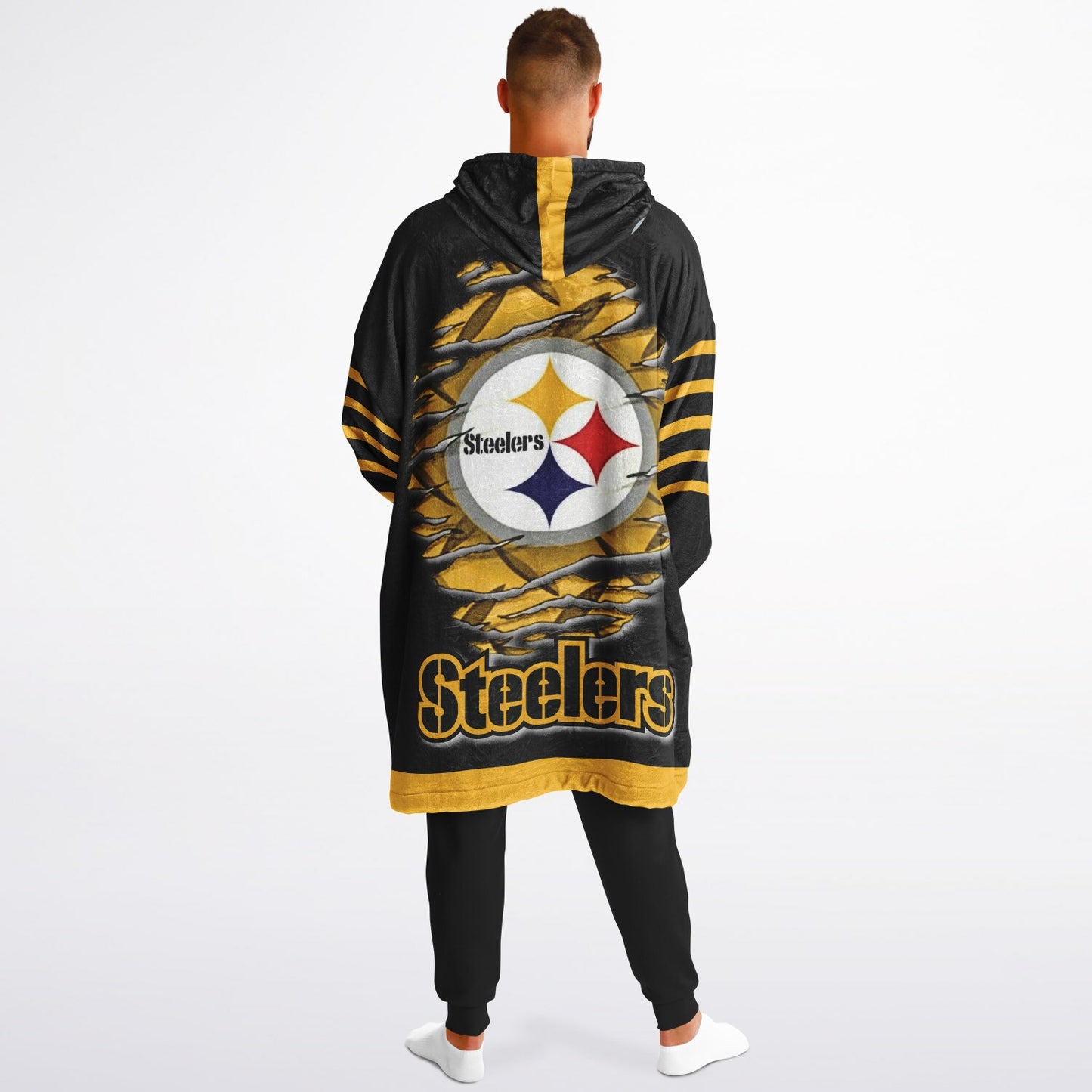 Pittsburgh Steelers Gold & Black Oversize Cuddle Hoodie Gift for Fans