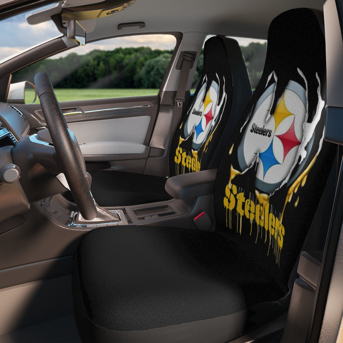 Pittsburgh Steelers Car Seat Covers Drip Image Pittsburgh Steelers Truck Seat Protectors Steelers Football Gift Steelers Fan Gift