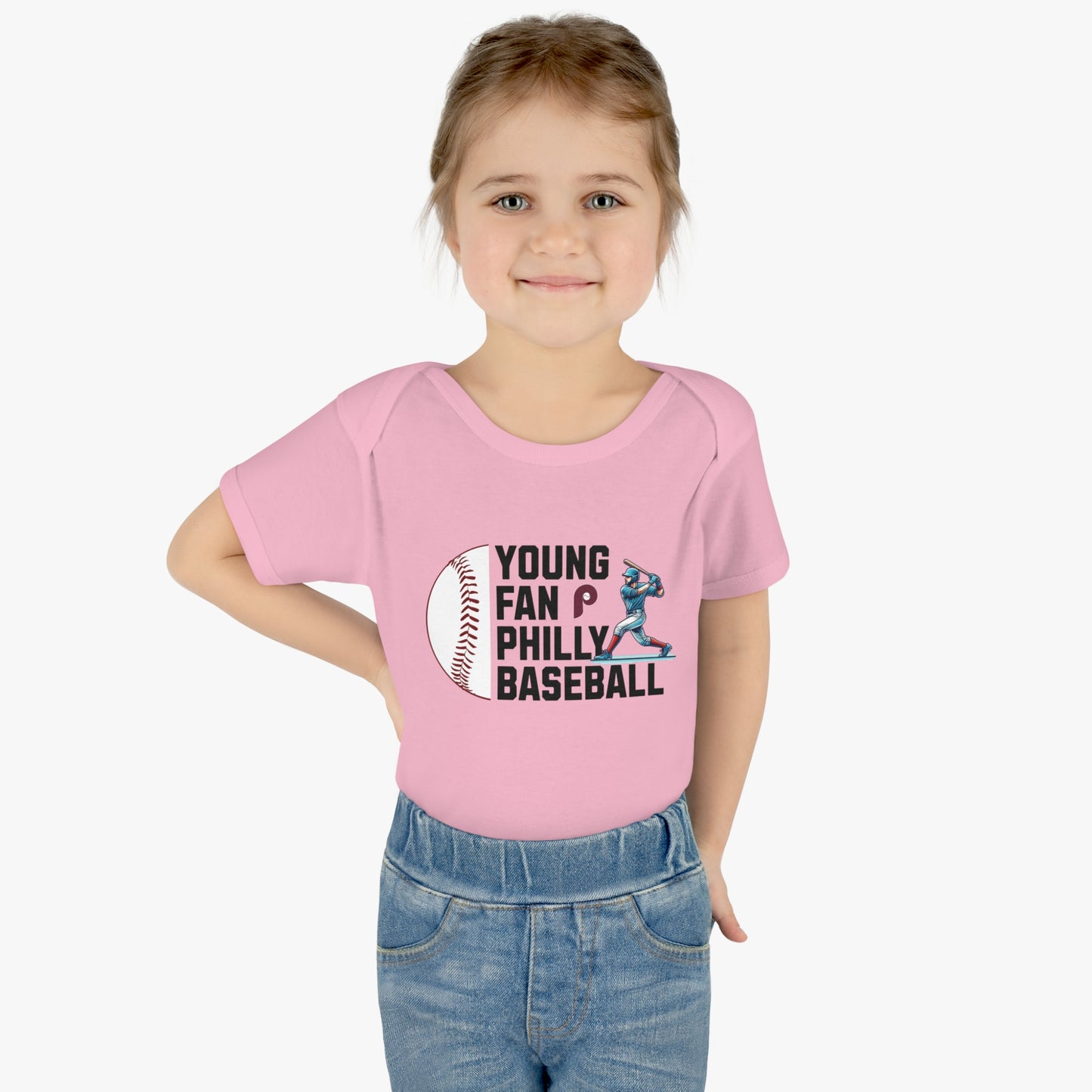 Phillies Young Fan Retro Infant Baby Rib Bodysuit Cutest New Fan Comfy Fit Super Soft Feel