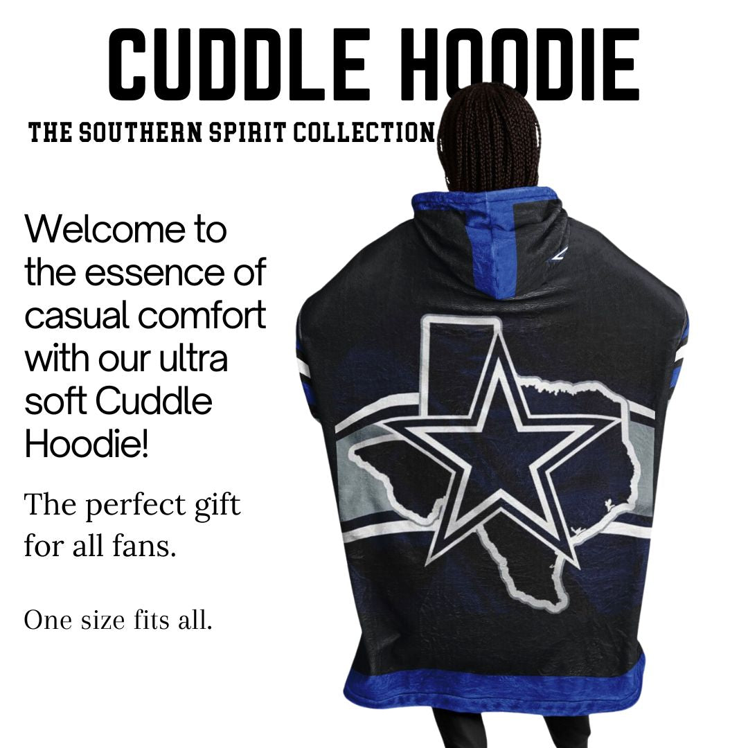Dallas Cowboys "Dramatic Blitz" Black Football Cuddle Hoodie
