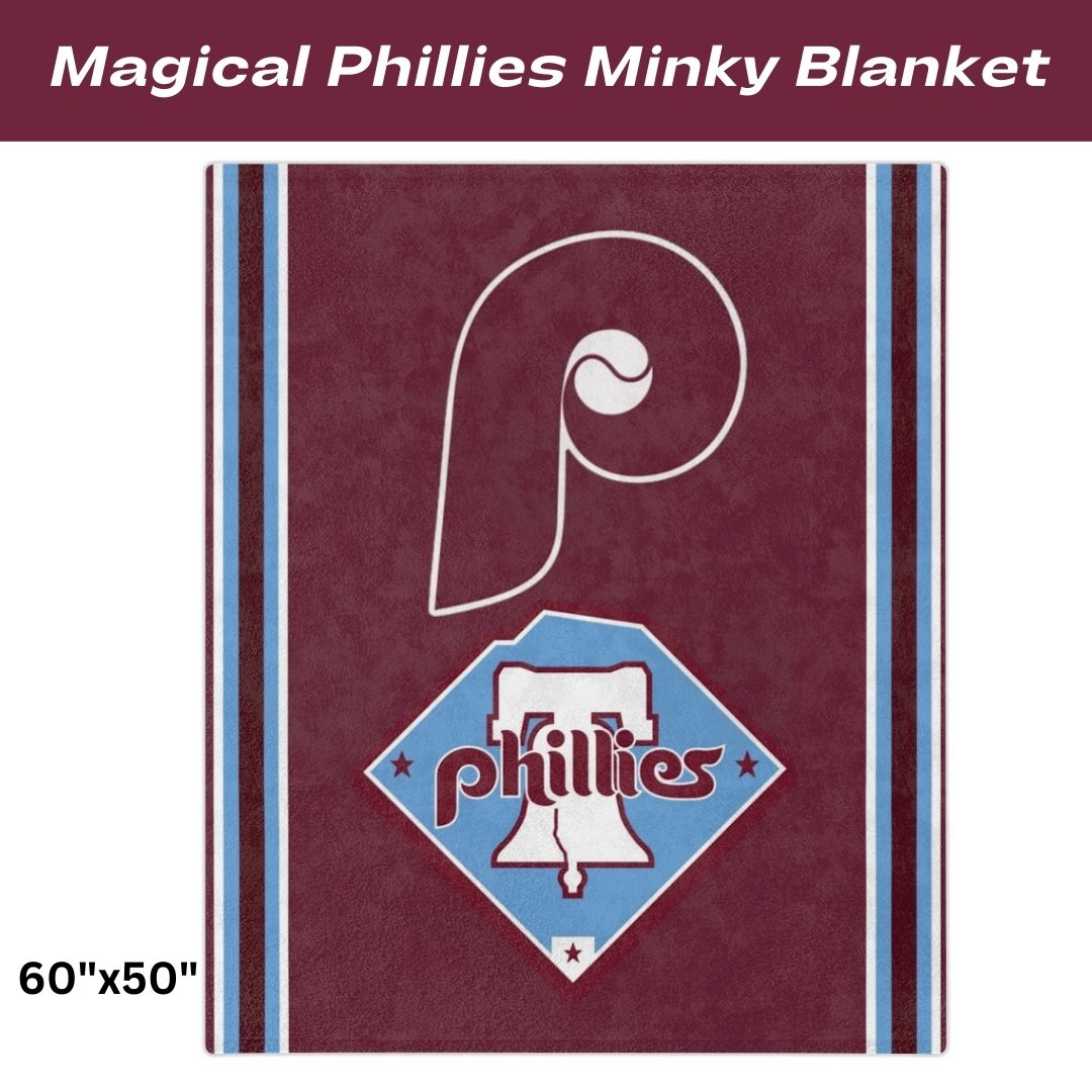 Blanket Phillies Throwback Maroon Throw Blanket Philly Baseball Fan Gift Baseball Throw Blanket for Children, Students Dad Mom Sports Home Décor