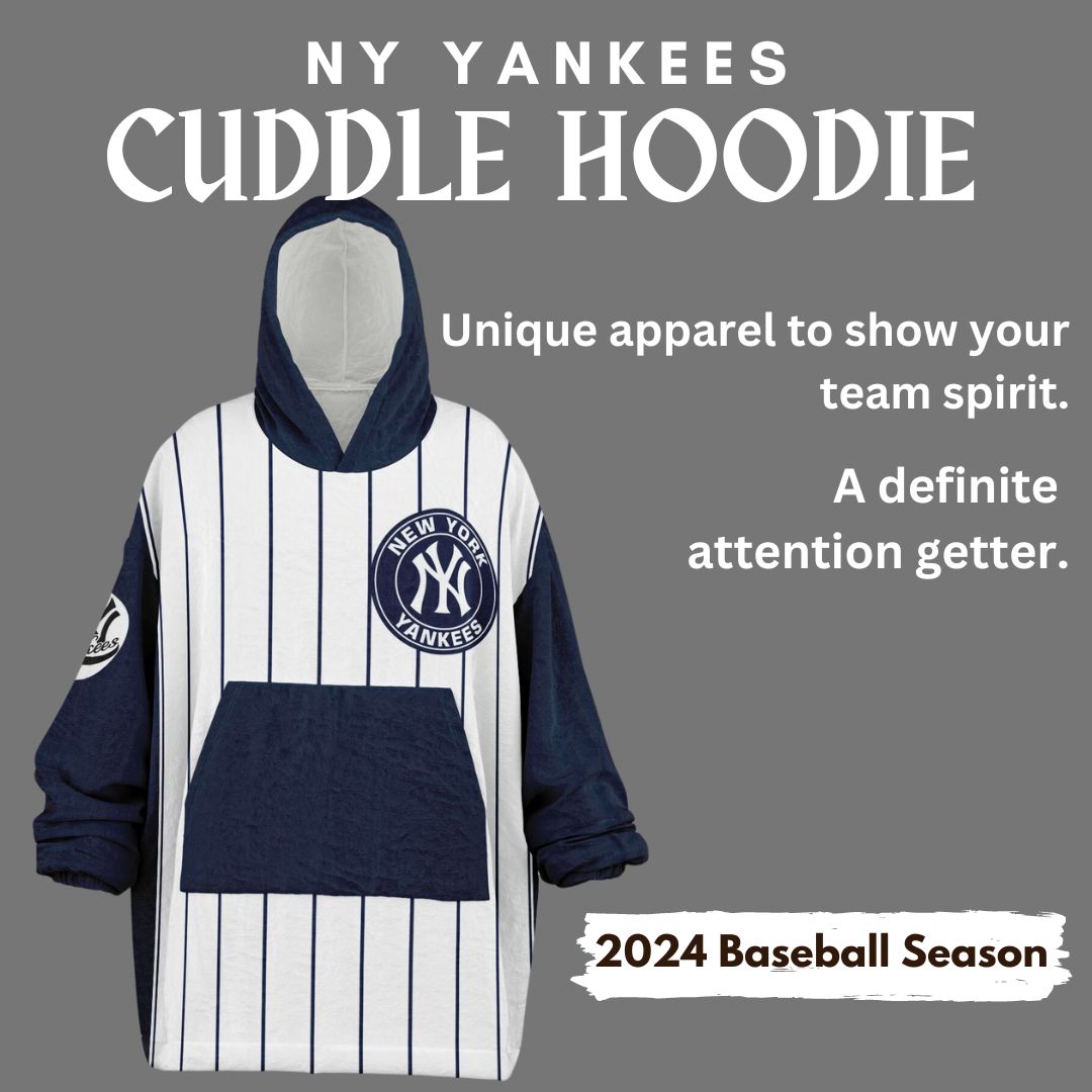 NY Yankees Pinstripe Oversize Cuddle Hoodie