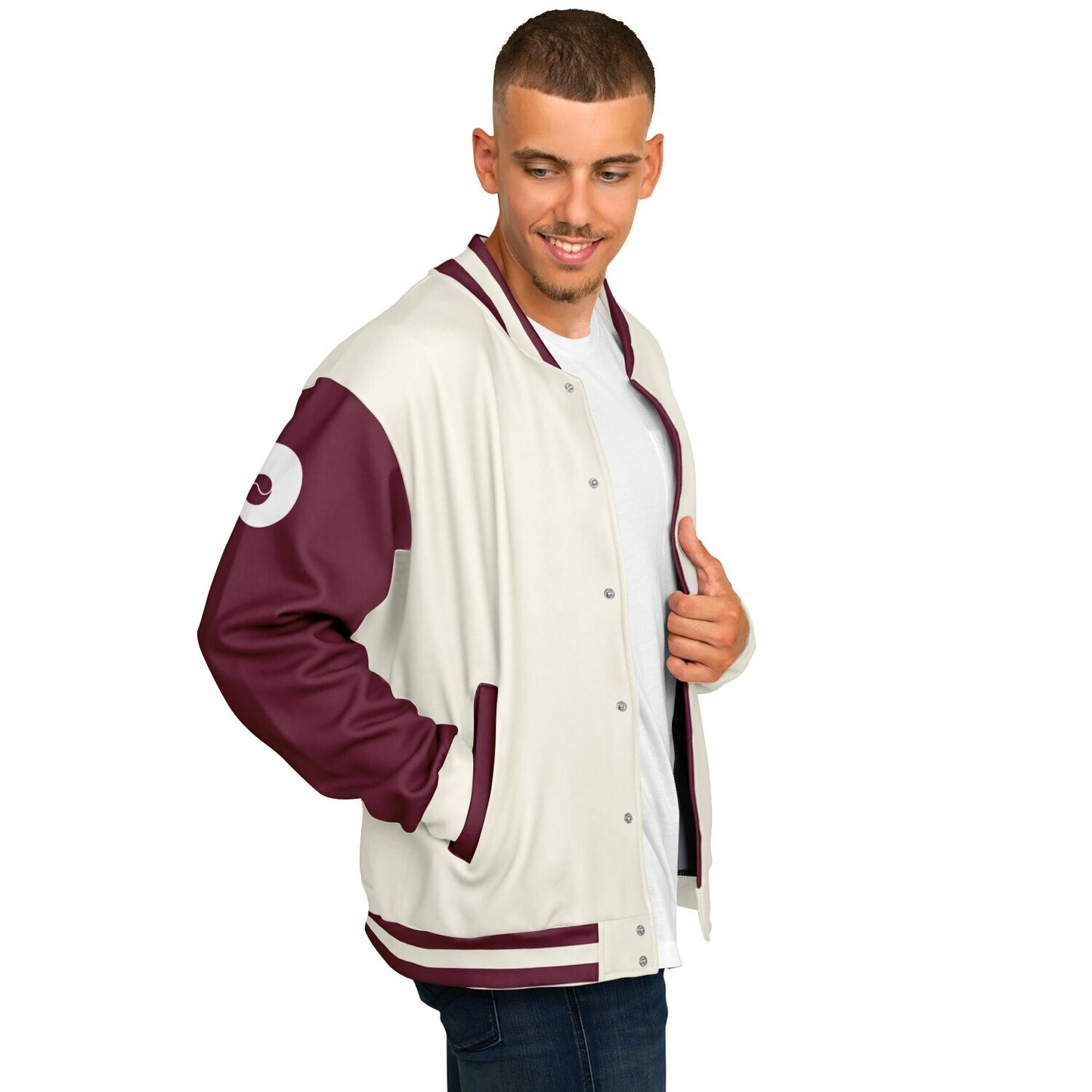 Philadelphia Phillies Cream Varsity Baseball Jacket