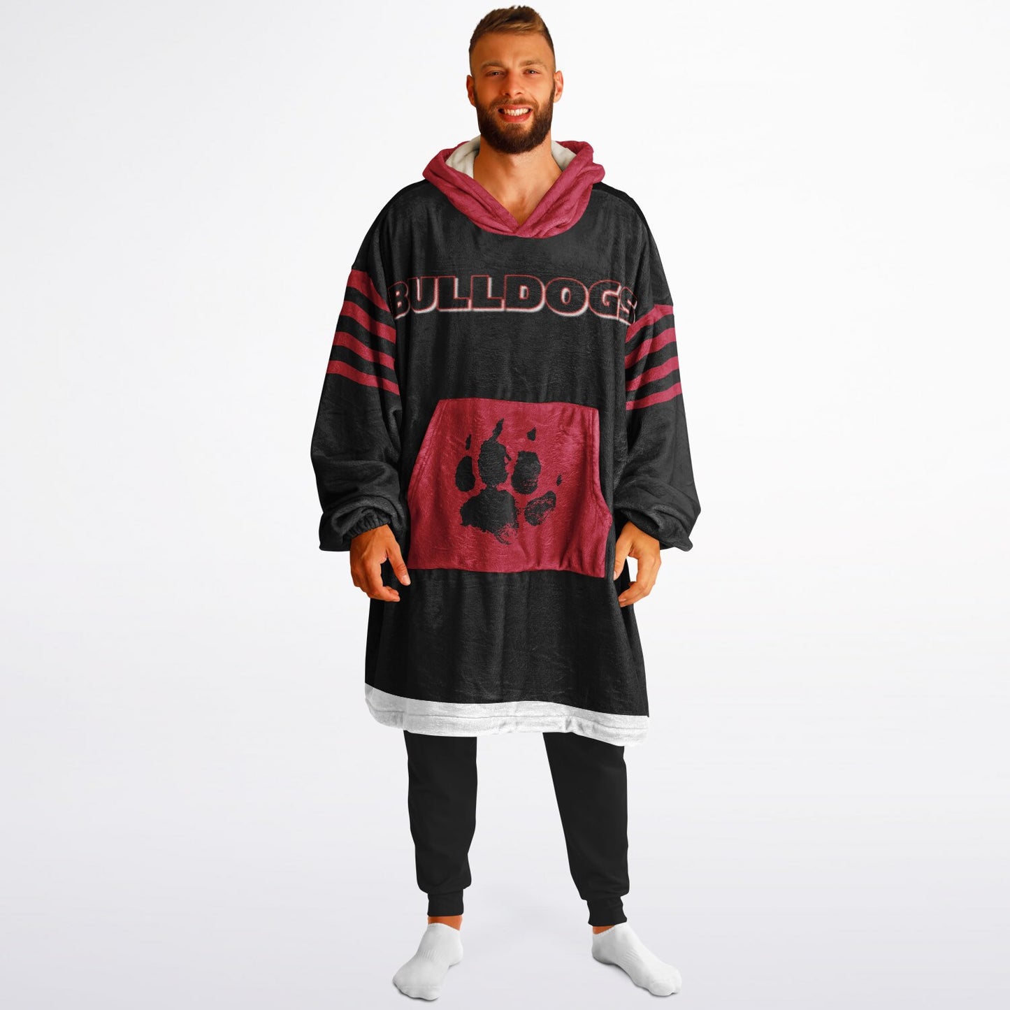 Georgia State Dawgs Black Bulldogs Cozy Cuddle Hoodie