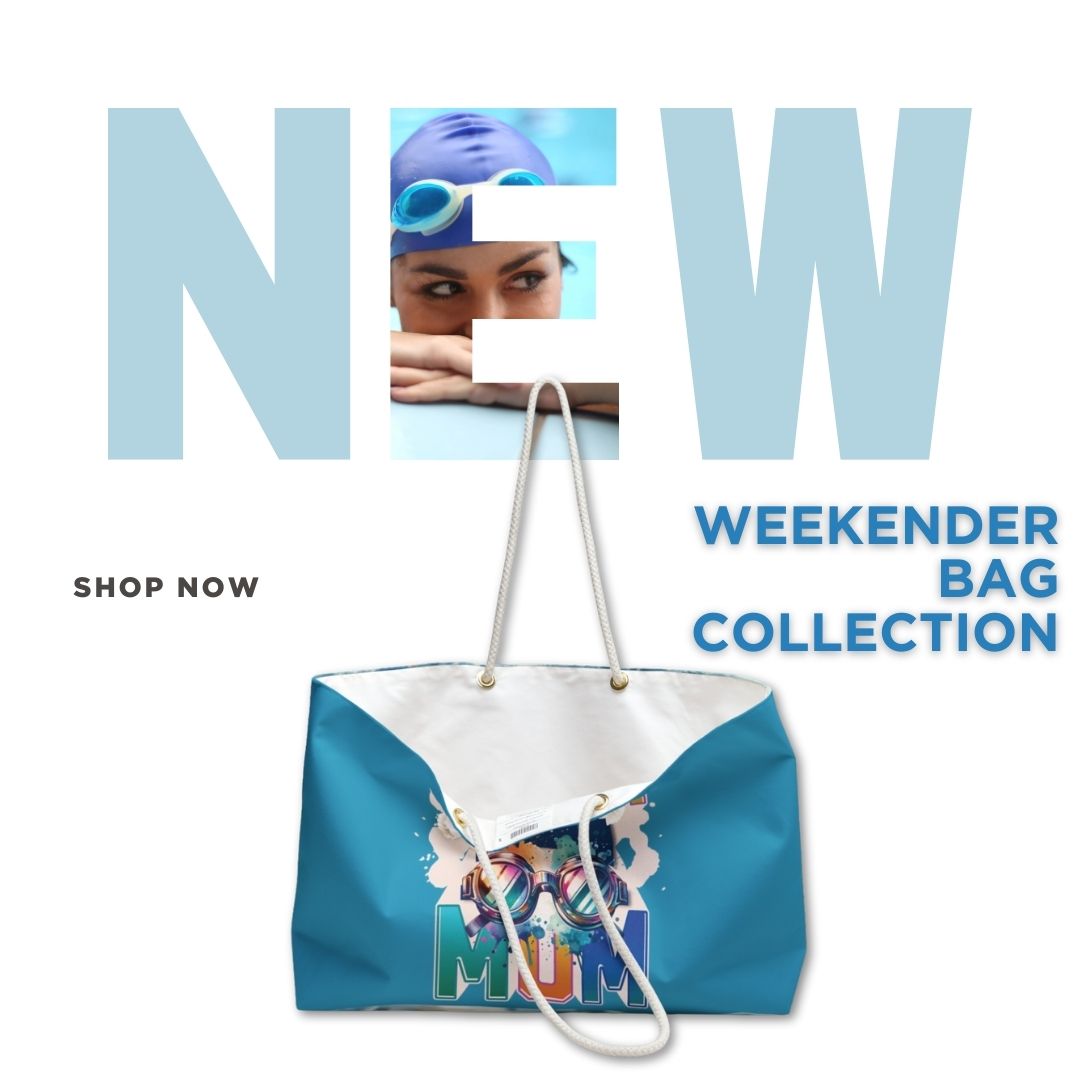 Swim Mom USA Weekender Bag Gift for Swimming Lovers USA Gift