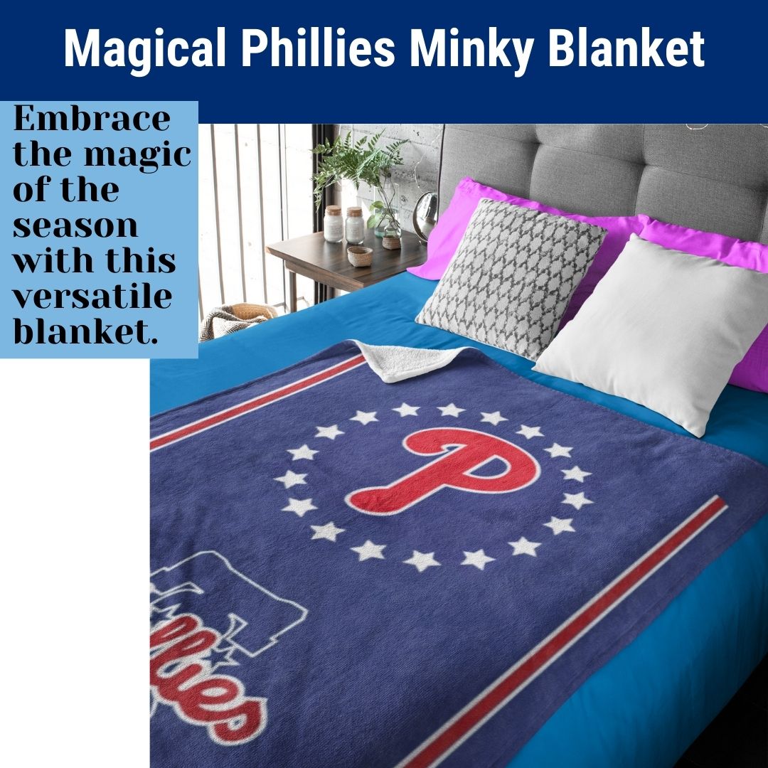Blanket Phillies Throw Blanket Philly Baseball Fan Gift Baseball Throw Blanket for Children, Students Dad Mom Sports Home Décor