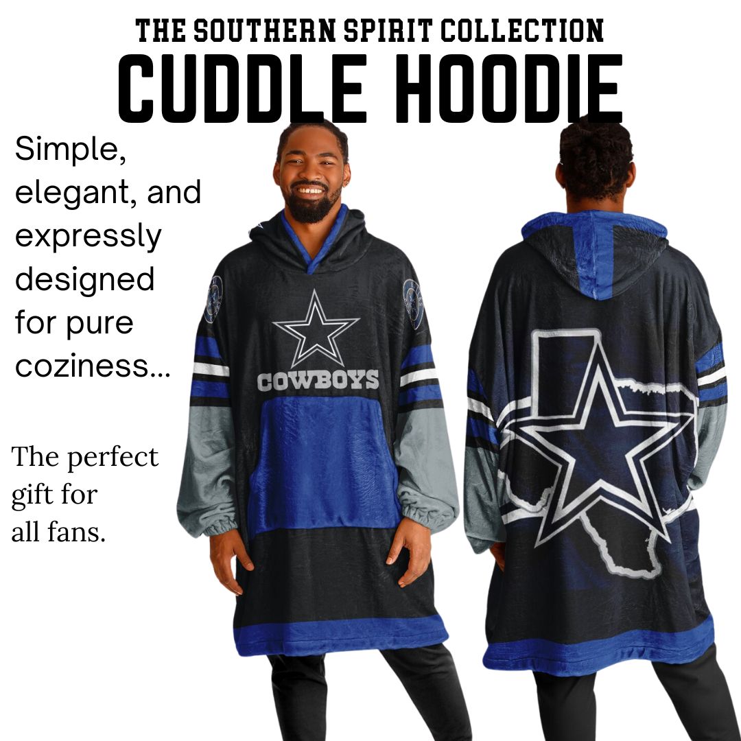 Dallas Cowboys "Dramatic Blitz" Black Football Cuddle Hoodie