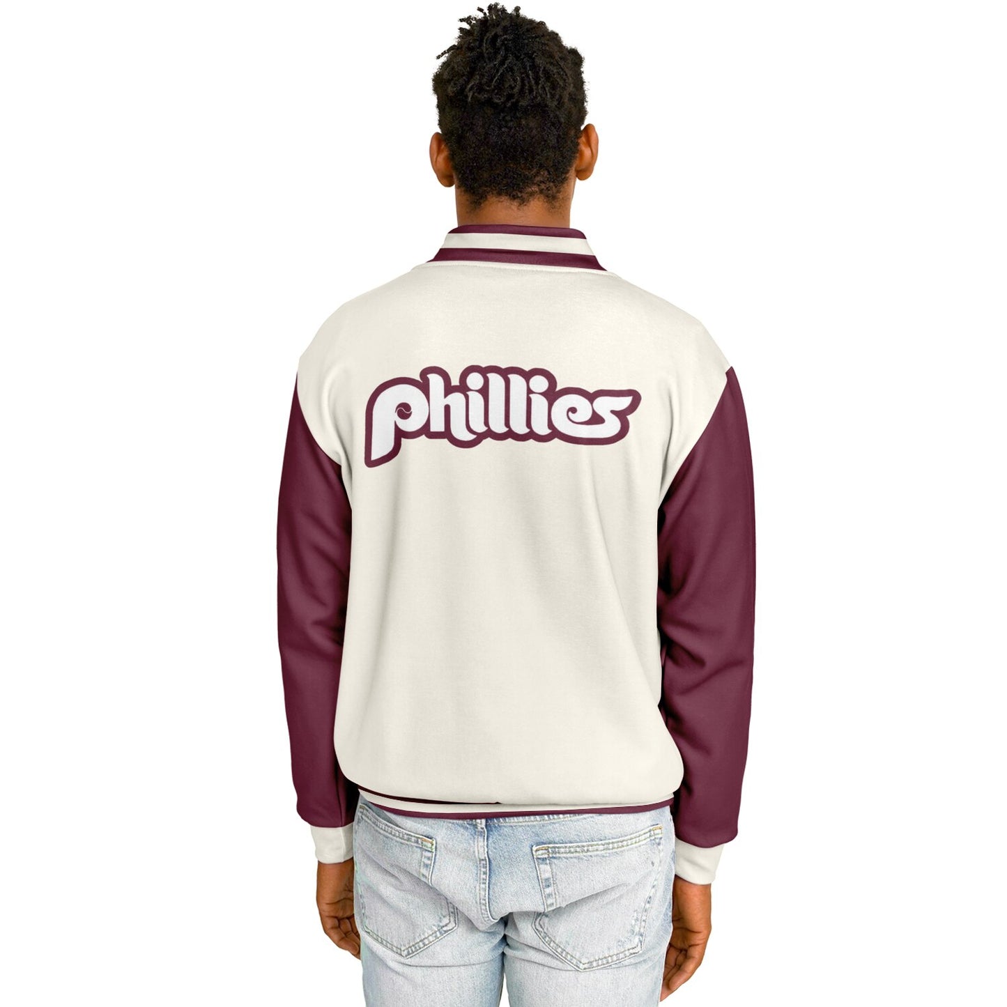 Philadelphia Phillies Cream Baseball Varsity Jacket
