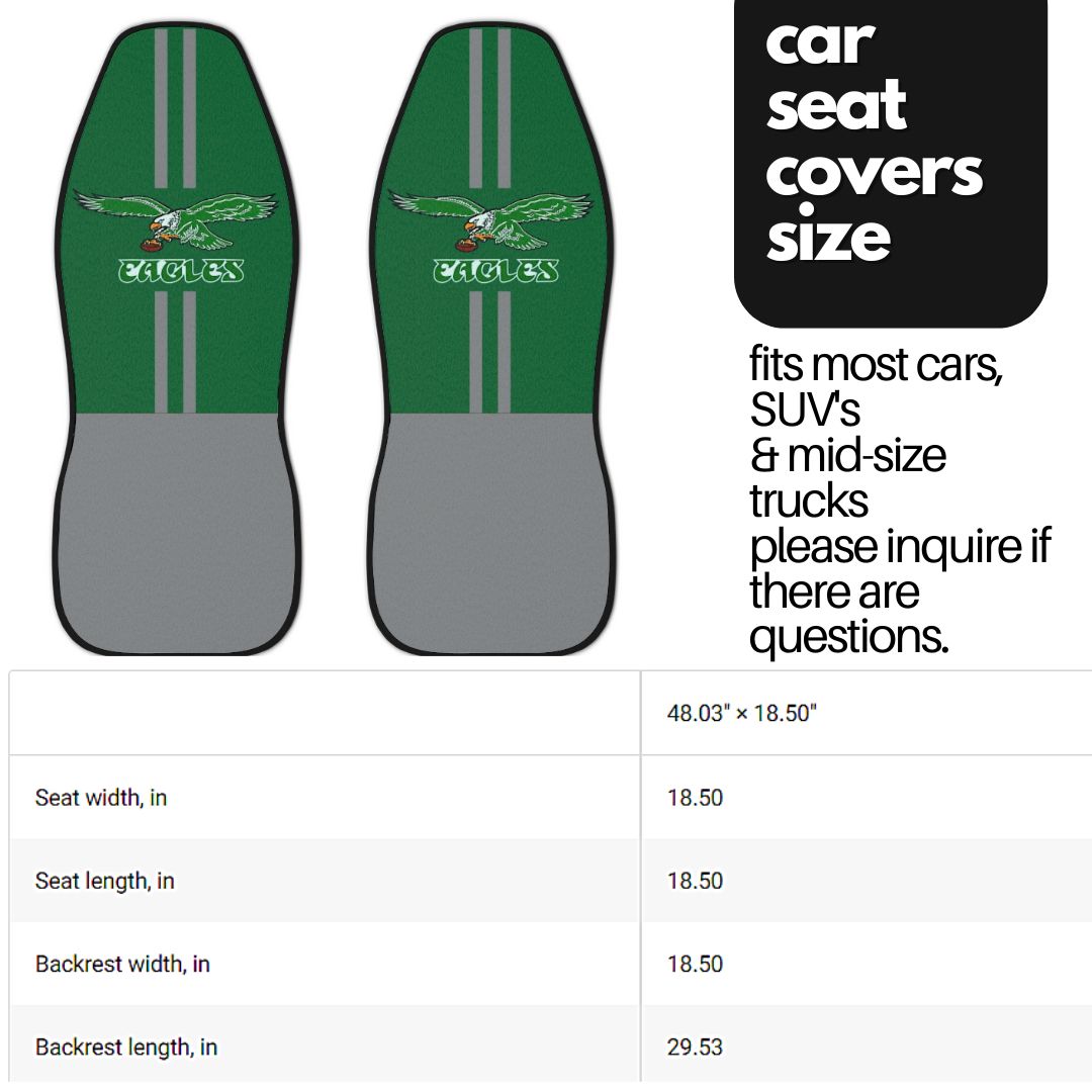 Throwback Philadelphia Eagles Green Car Seat Covers Philadelphia Eagles Truck Seat Protectors Philly Football Gift Eagles Fan Gift
