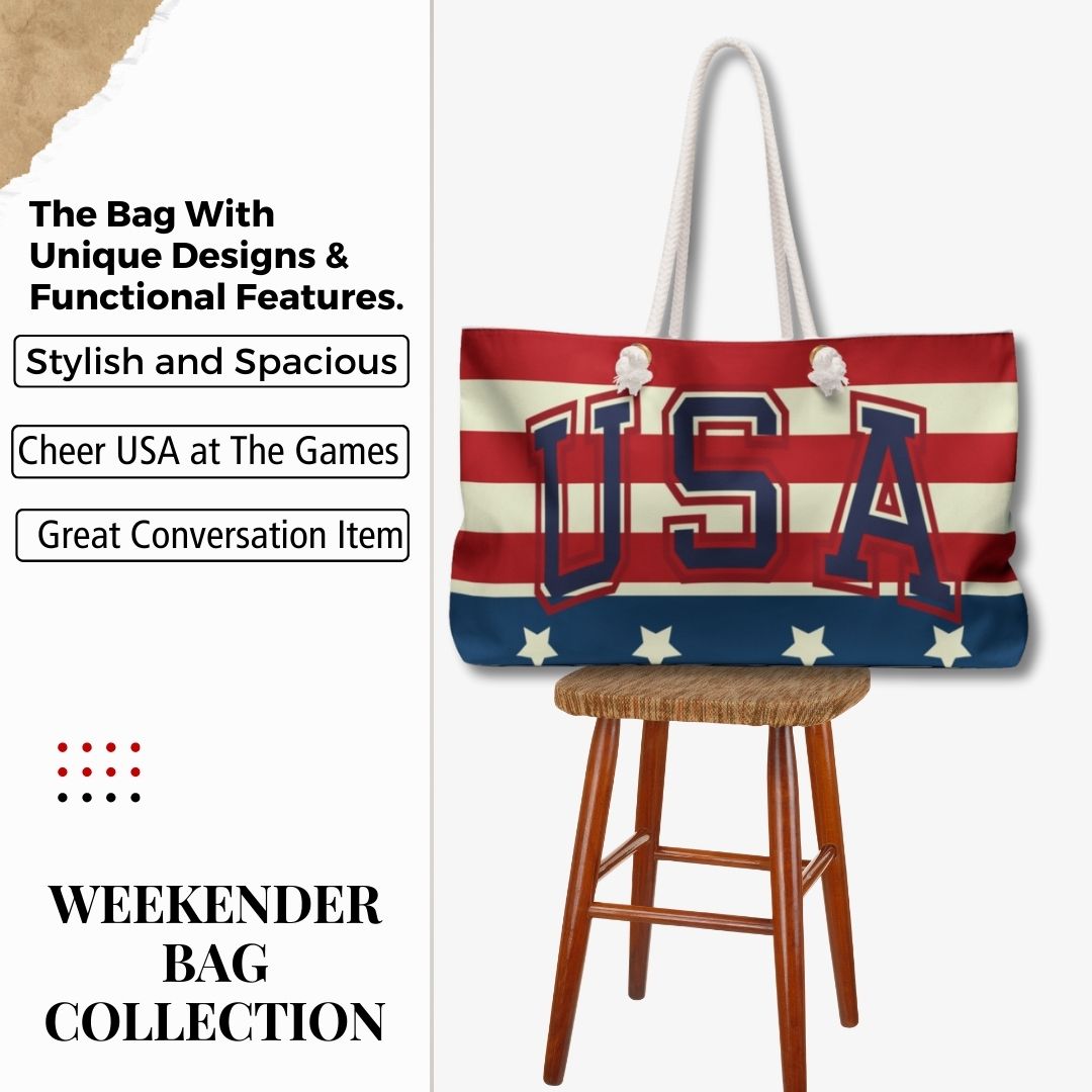 USA Weekender Bag Go Swimming Gift for Swim Fans Swim Mom