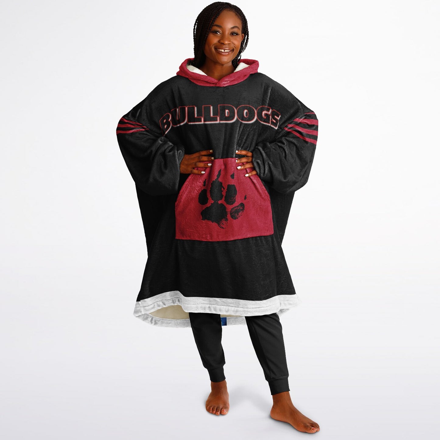 Georgia State Dawgs Black Bulldogs Cozy Cuddle Hoodie