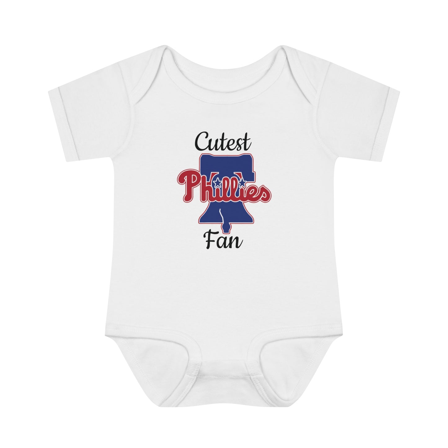 Phillies Cutest Fan Retro Infant Baby Rib Bodysuit Cutest New Fan Comfy Fit Super Soft Feel