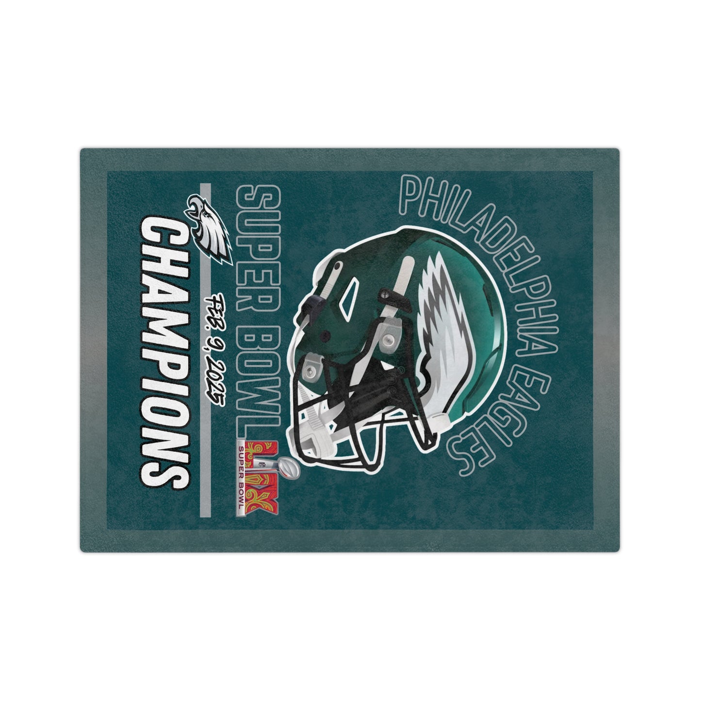 SB Champion Eagles Mid-Night Green Soft Blanket Birthday Gift for Eagles Football Fans Throw Blanket