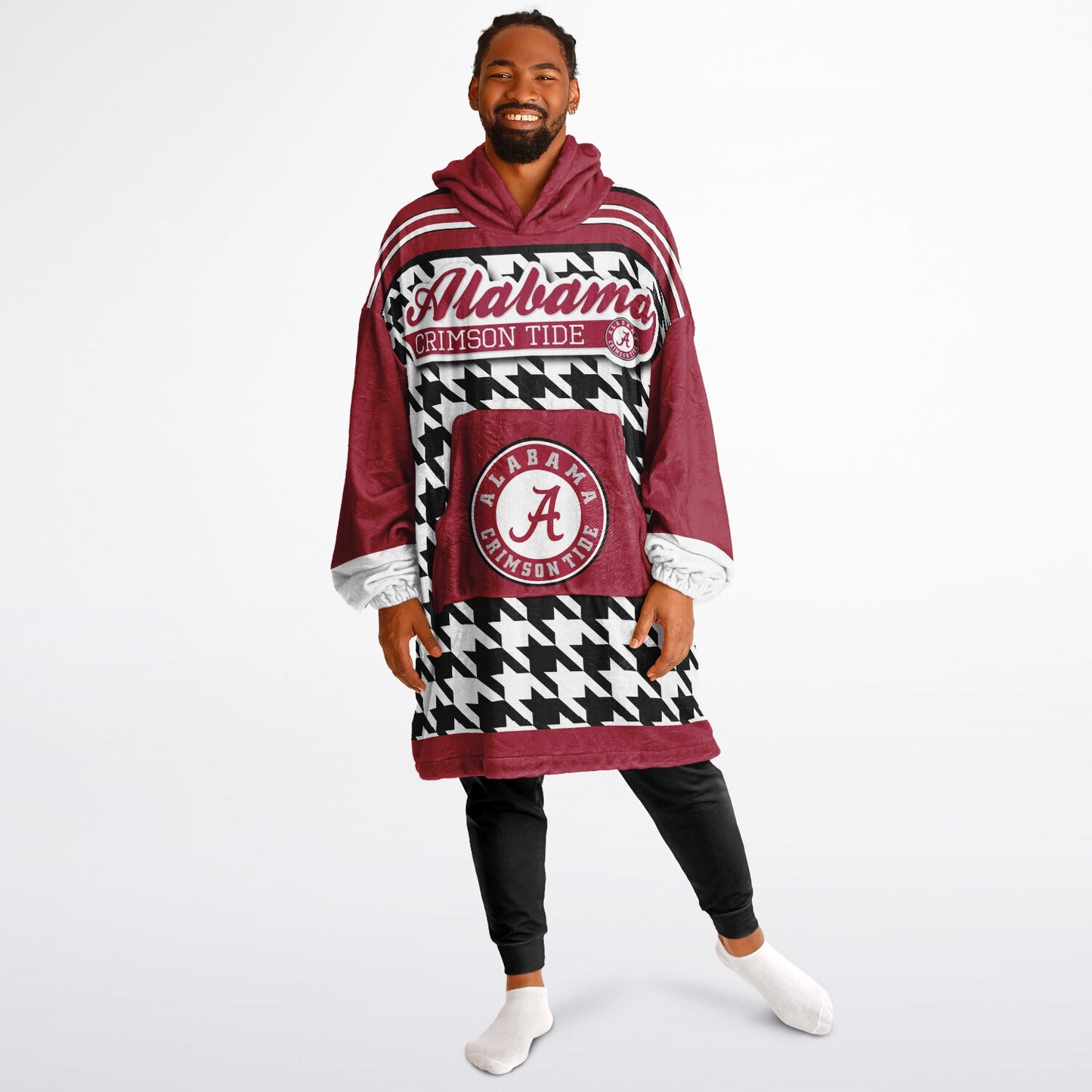 Alabama Crimson Tide Houndstooth Cuddle Hoodie Best Gift for Alabama Alumni and Fans