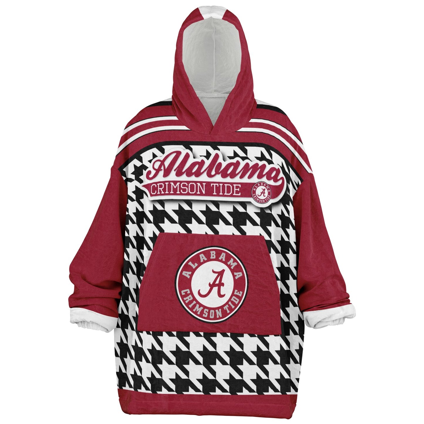 Alabama Crimson Tide Houndstooth Cuddle Hoodie Best Gift for Alabama Alumni and Fans